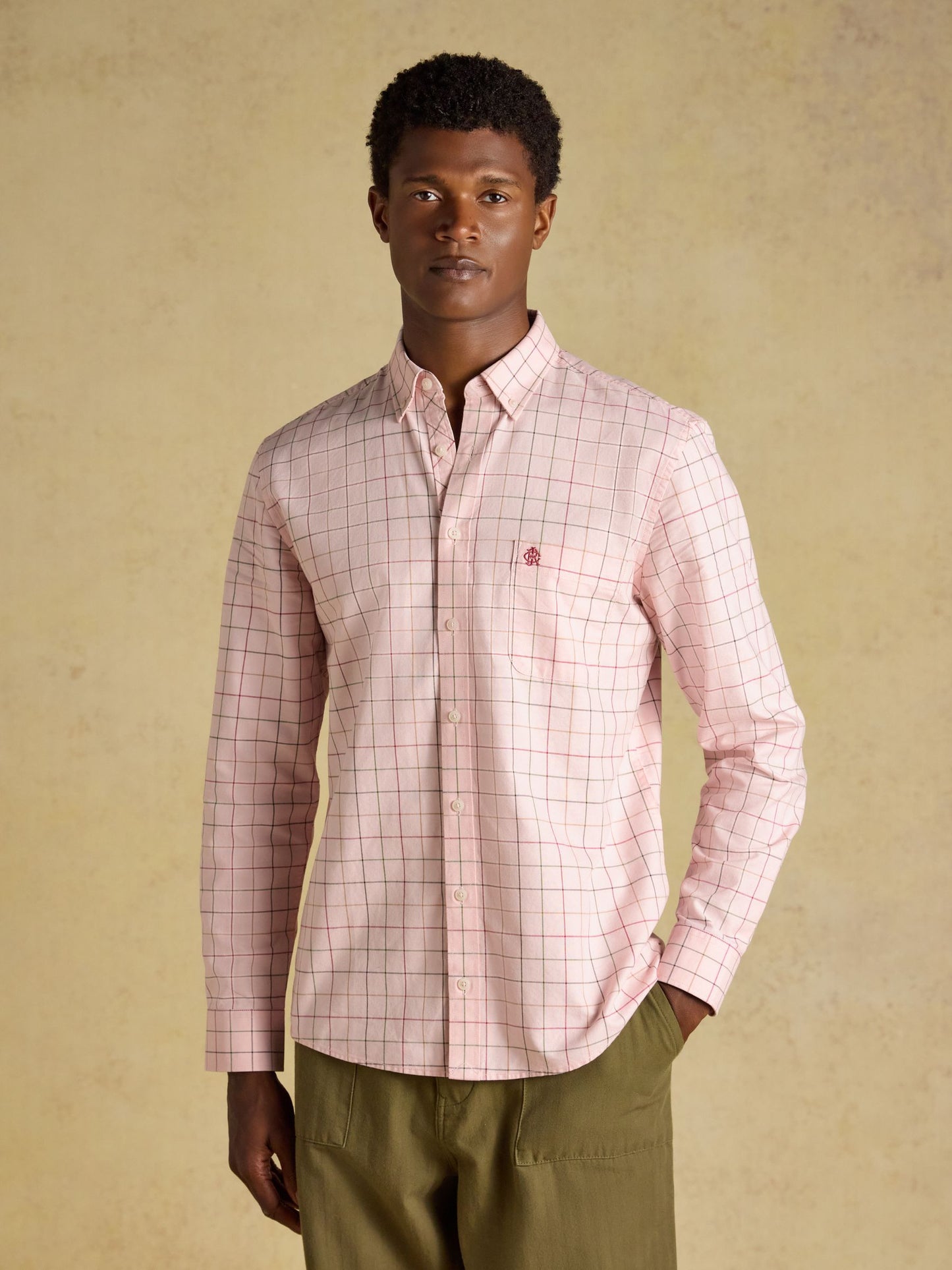 Joules Checked Classic Fit Cotton Oxford Shirt