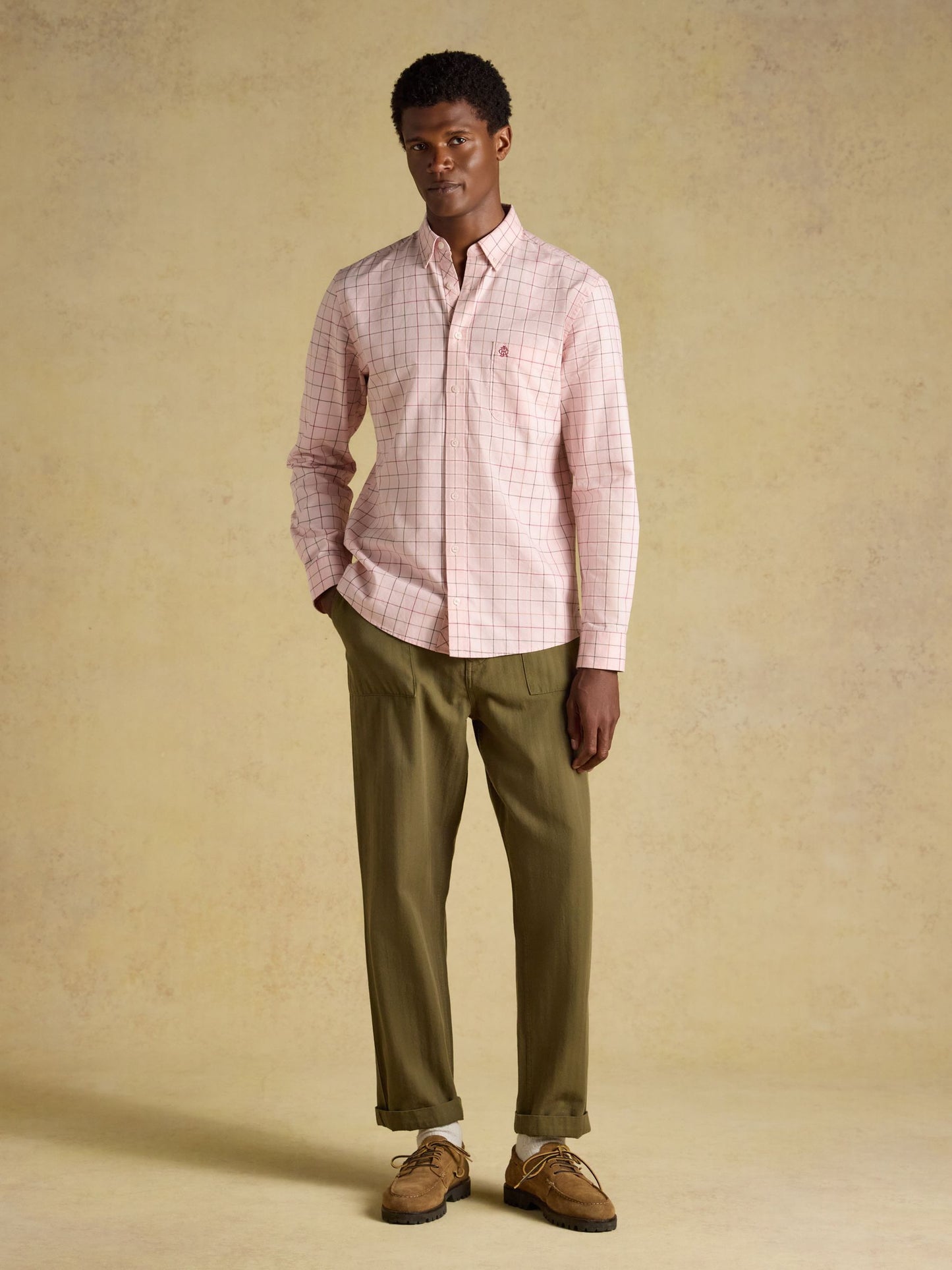 Joules Checked Classic Fit Cotton Oxford Shirt