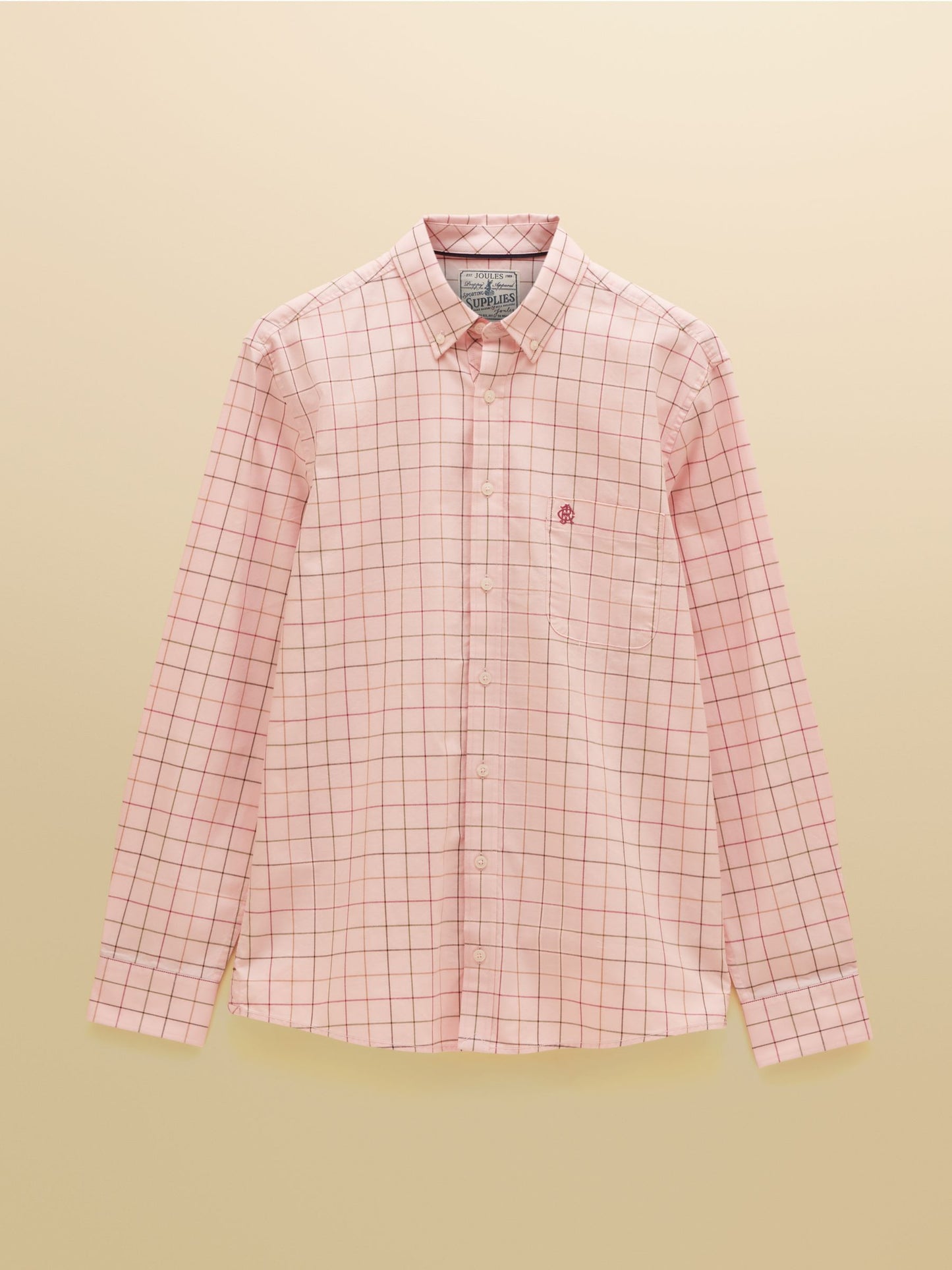 Joules Checked Classic Fit Cotton Oxford Shirt