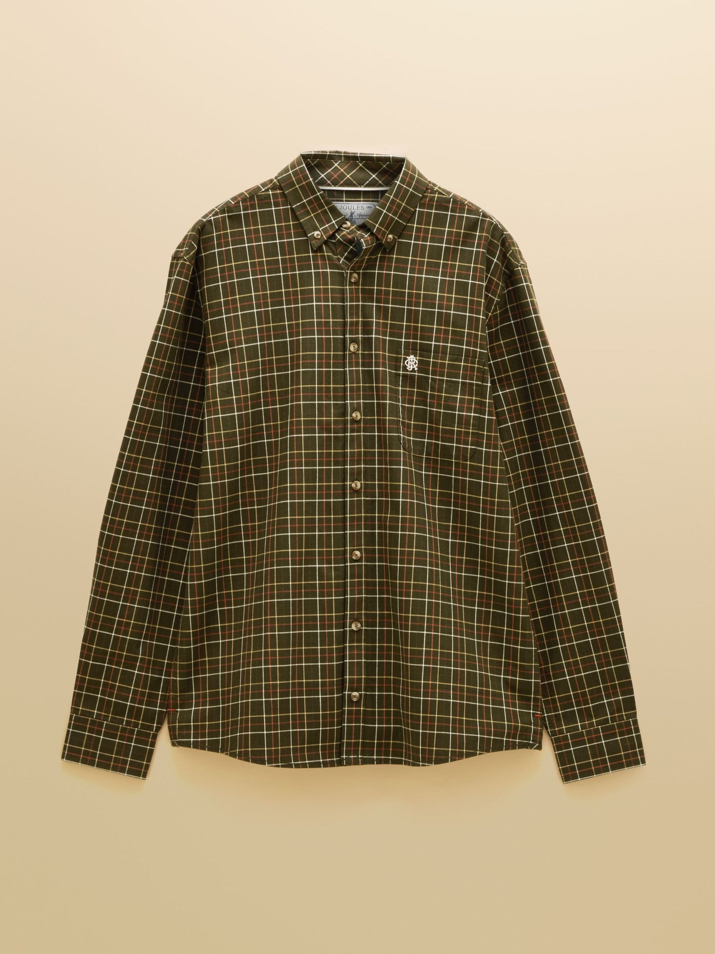 Joules Checked Classic Fit Cotton Oxford Shirt