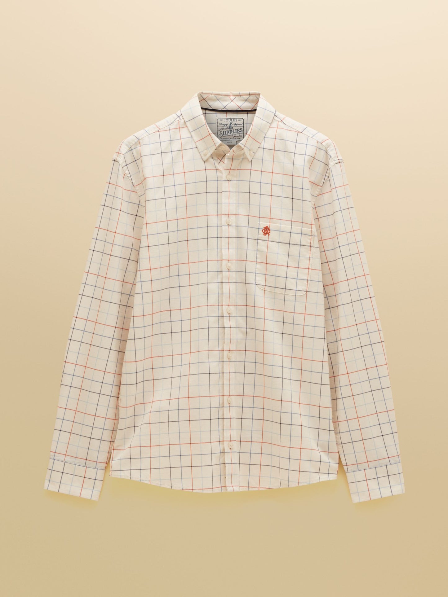 Joules Checked Classic Fit Cotton Oxford Shirt