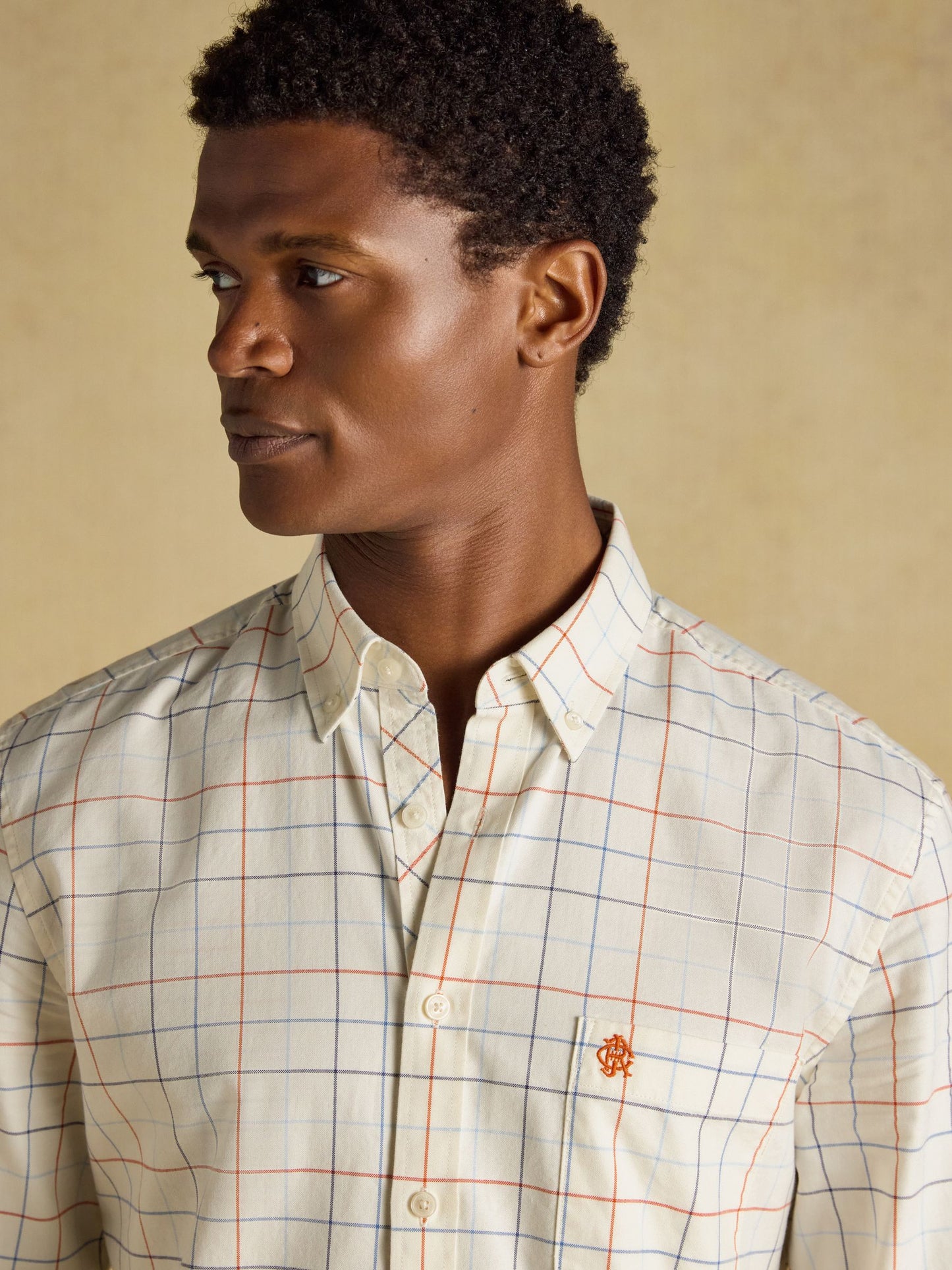 Joules Checked Classic Fit Cotton Oxford Shirt