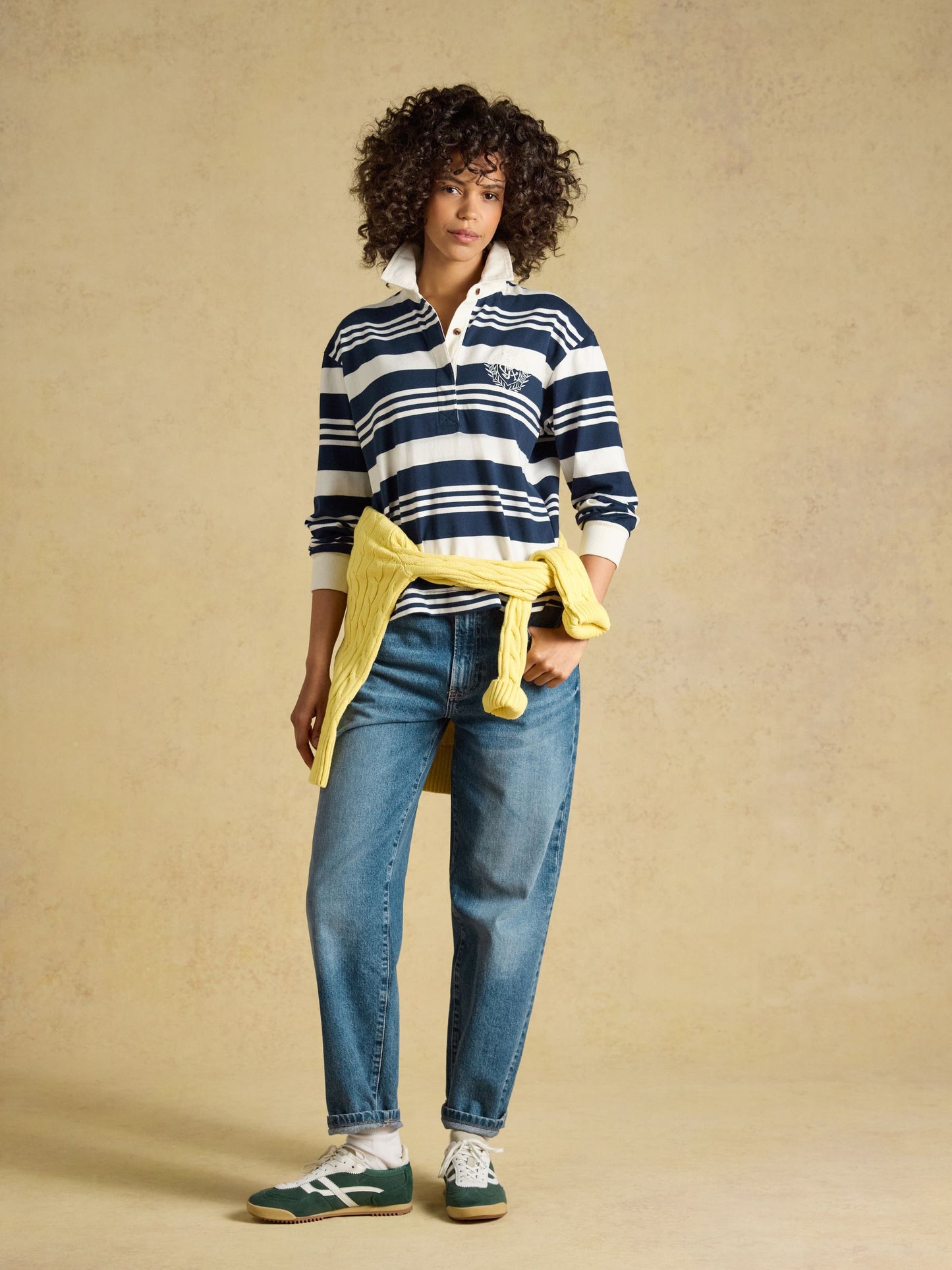 Joules Lara Cotton Long Sleeve Rugby Shirt