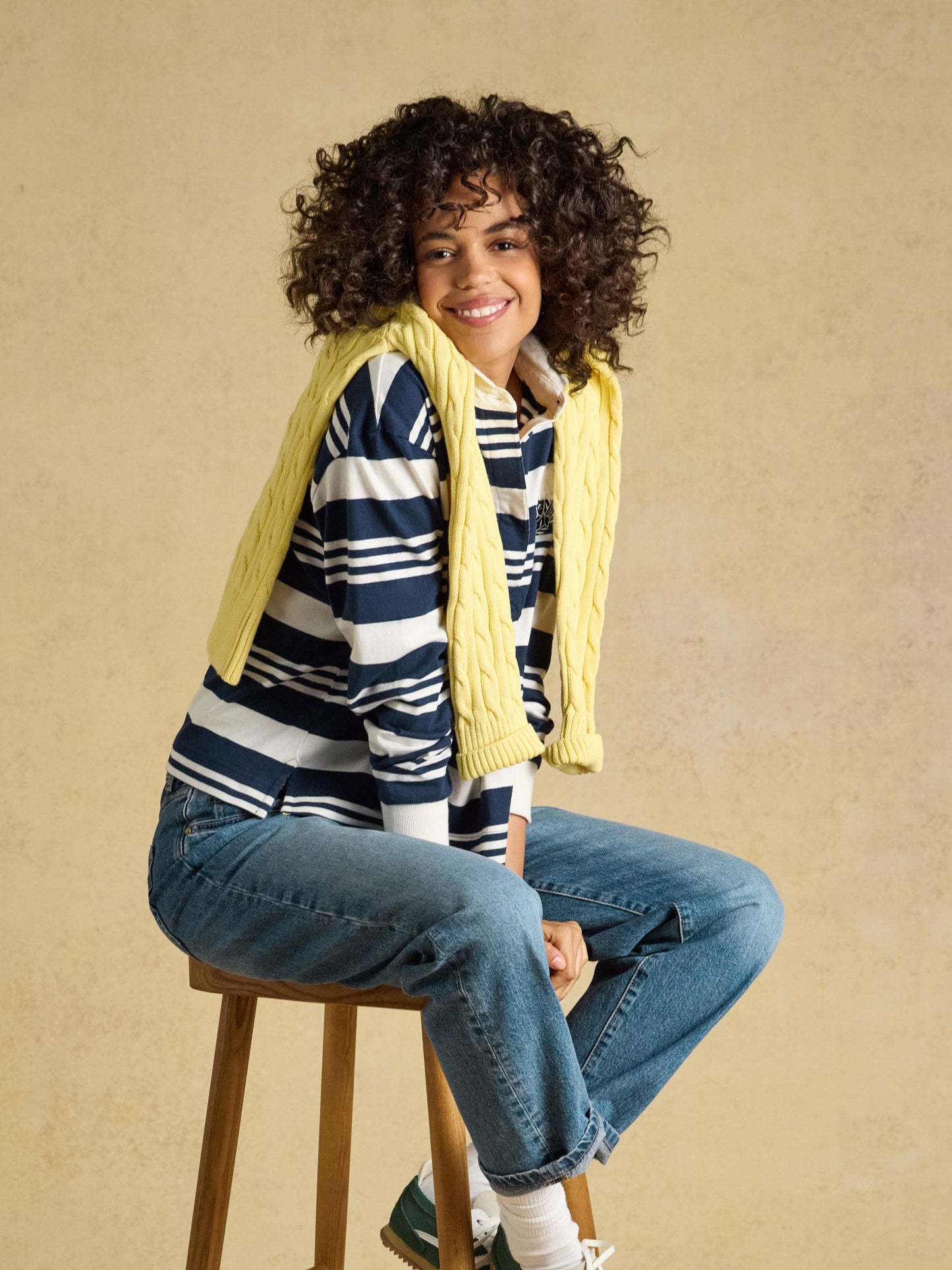 Joules Lara Cotton Long Sleeve Rugby Shirt