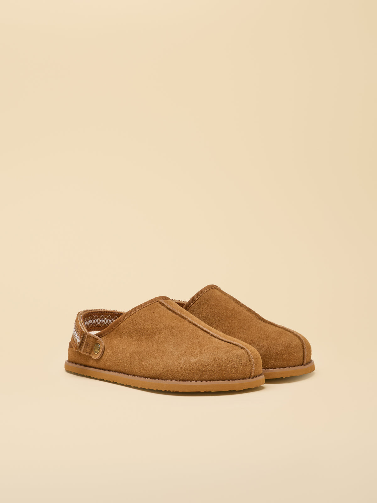 Joules Suede Faux Fur Lined Clogs Slippers
