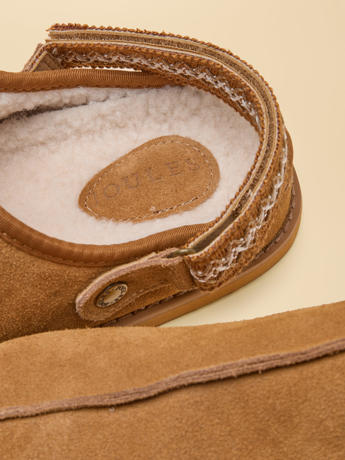 Joules Suede Faux Fur Lined Clogs Slippers