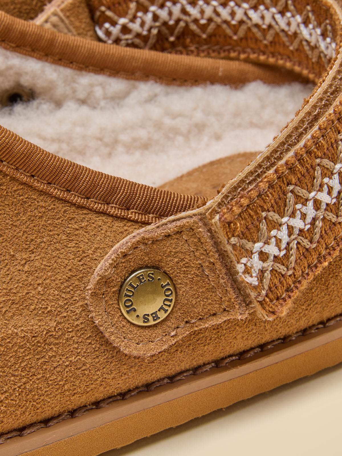 Joules Suede Faux Fur Lined Clogs Slippers
