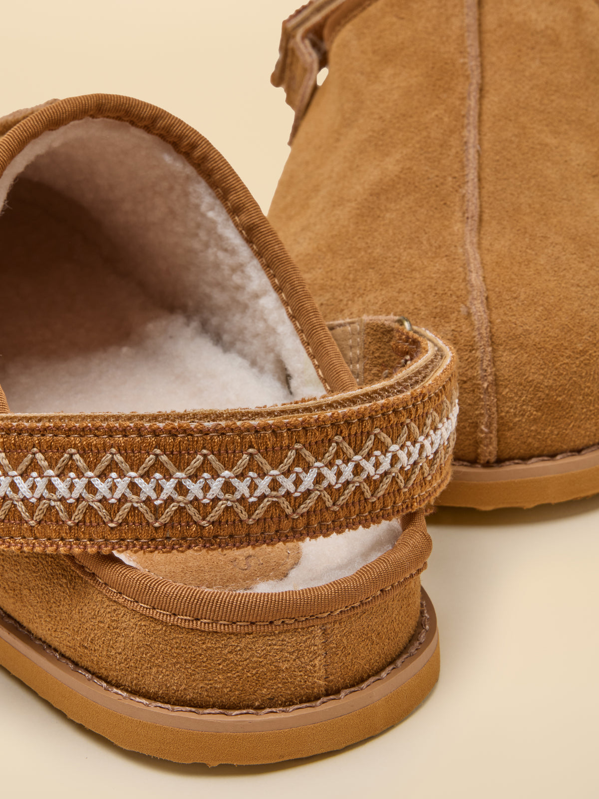 Joules Suede Faux Fur Lined Clogs Slippers