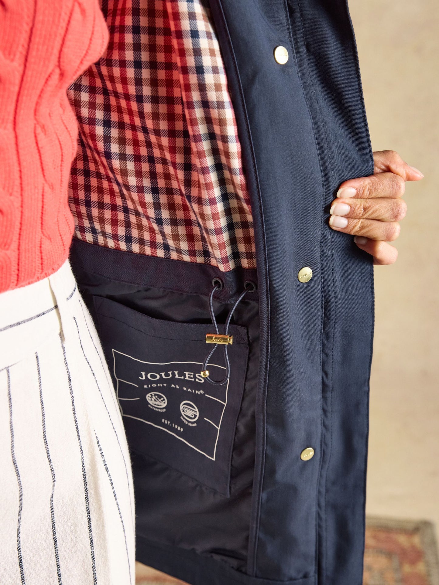 Joules Portwell Waterproof Raincoat with Hood