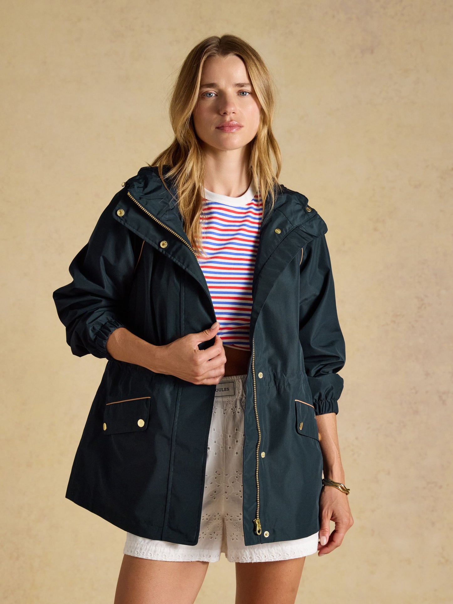 Joules Everdry Waterproof Packable Raincoat With Hood