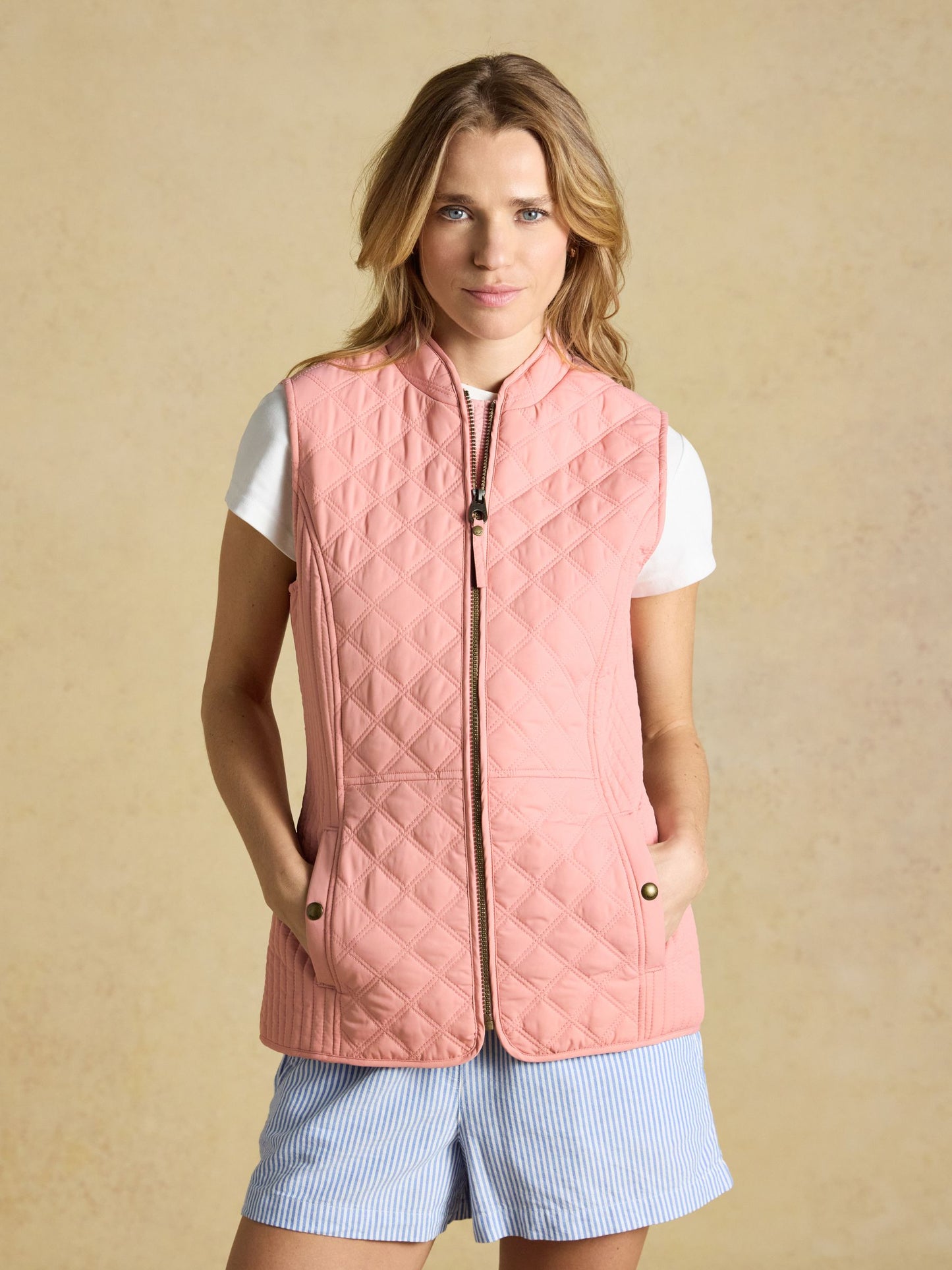 Joules Minx Showerproof Diamond Quilted Gilet