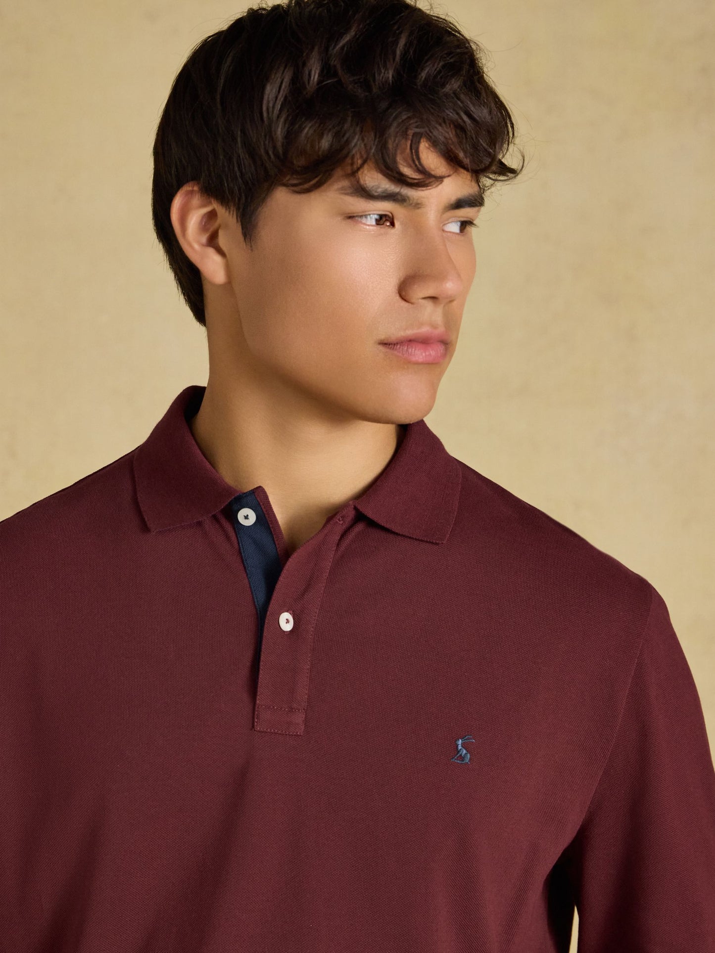 Joules Long Sleeve Cotton Pique Polo Shirt
