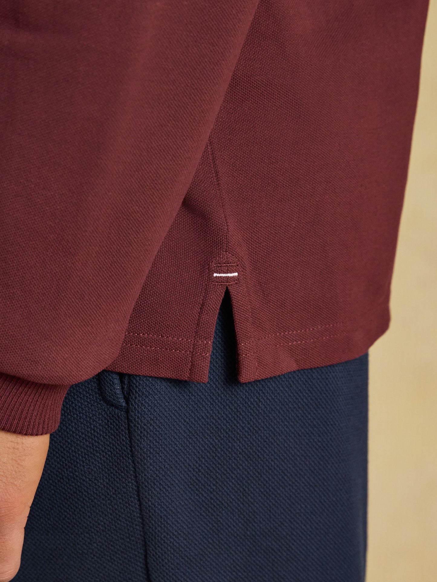 Joules Long Sleeve Cotton Pique Polo Shirt
