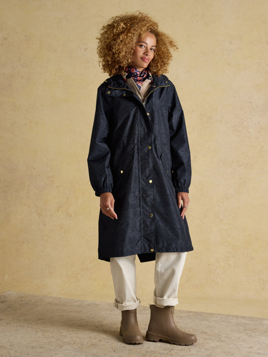 Joules Holkham Waterproof Printed Packable Raincoat
