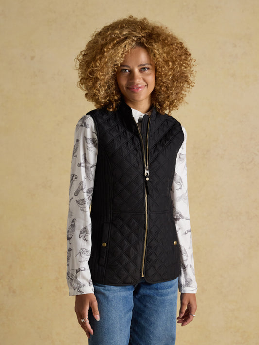 Joules Minx Showerproof Diamond Quilted Gilet
