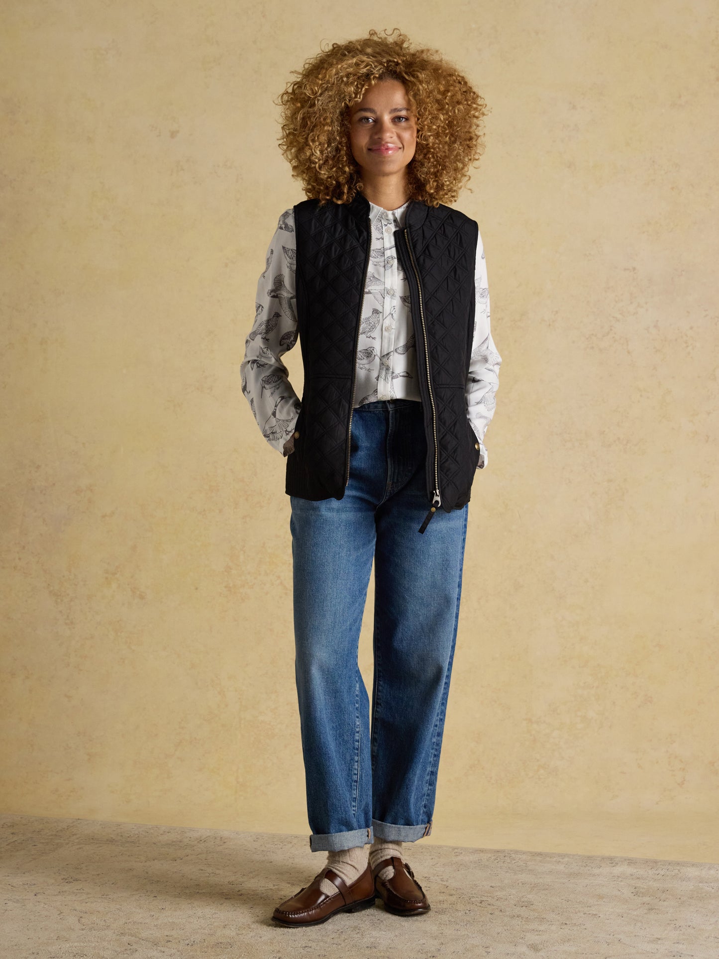 Joules Minx Showerproof Diamond Quilted Gilet