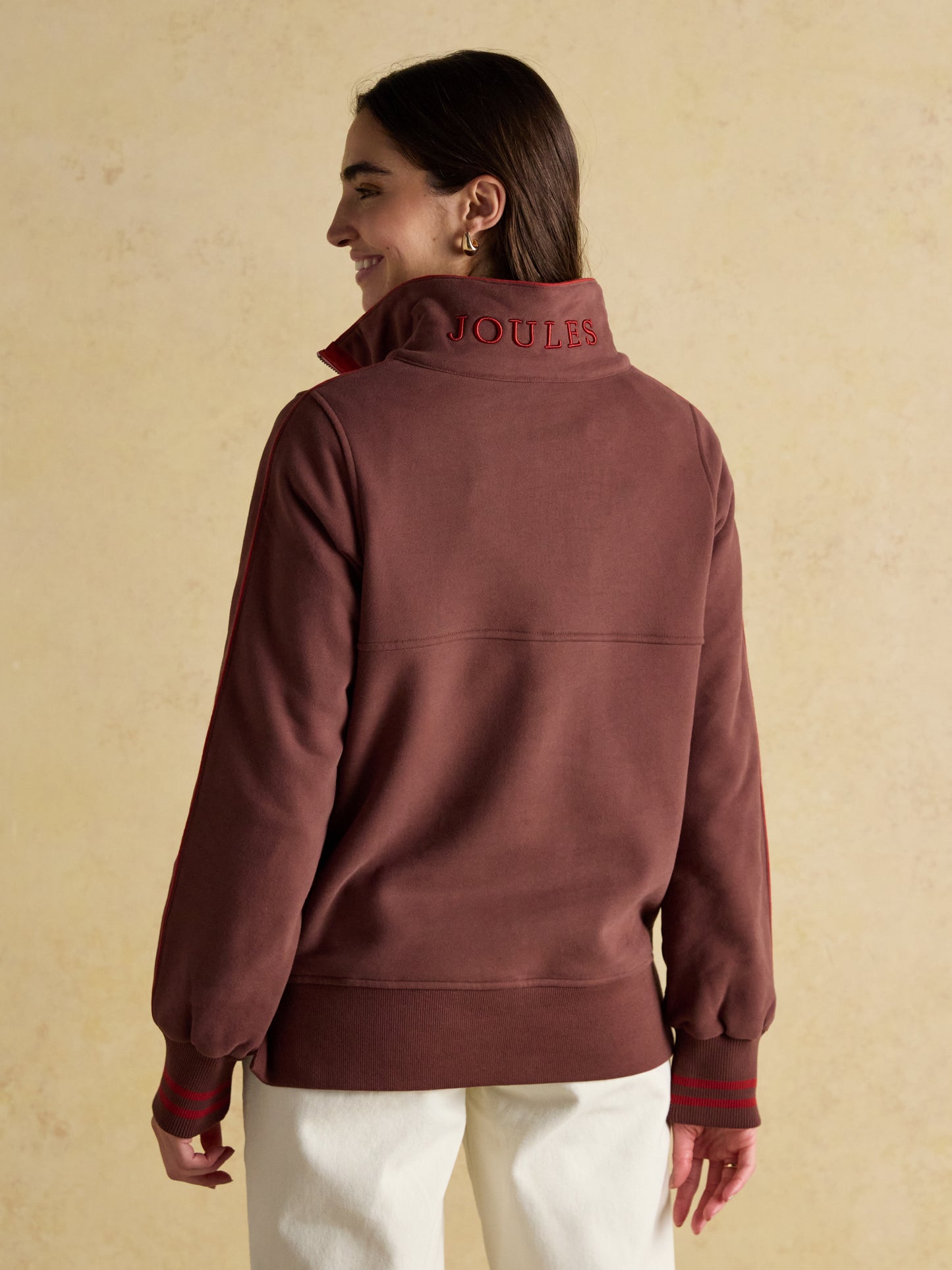 Joules Bronte Funnel Neck Quarter Zip Sweatshirt