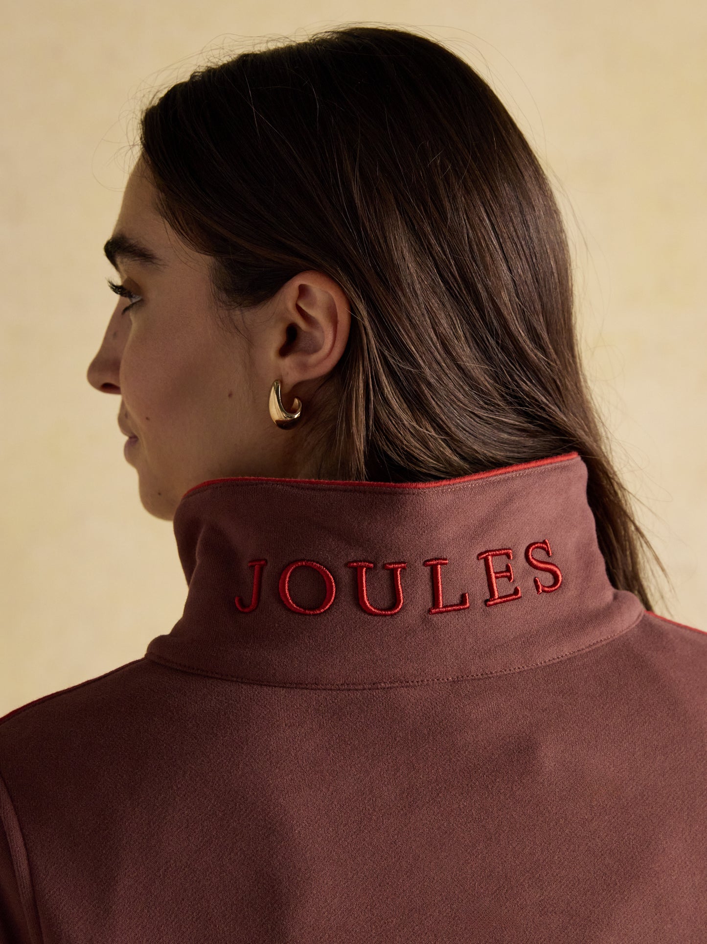 Joules Bronte Funnel Neck Quarter Zip Sweatshirt