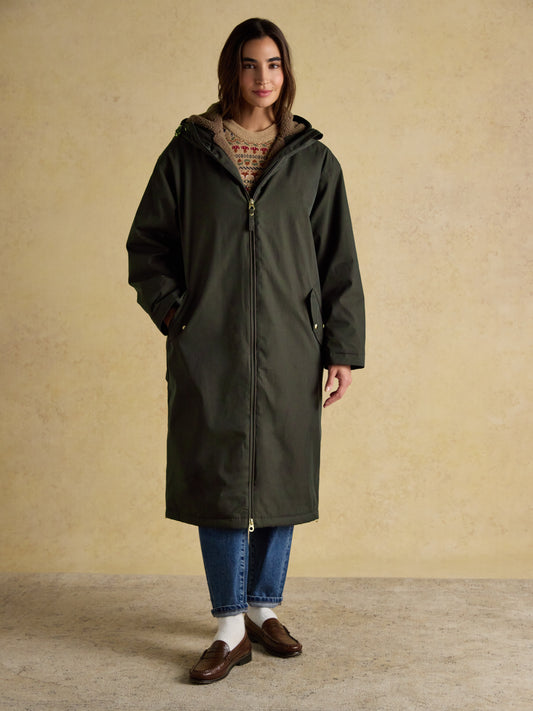 Joules Coverall Oversized Fleece Lined Waterproof Coat