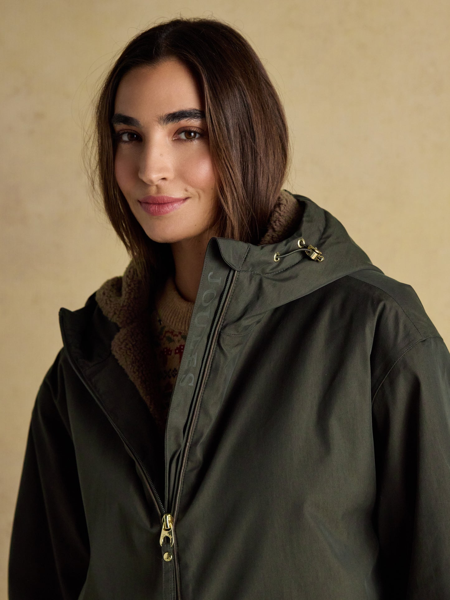 Joules Coverall Oversized Fleece Lined Waterproof Coat