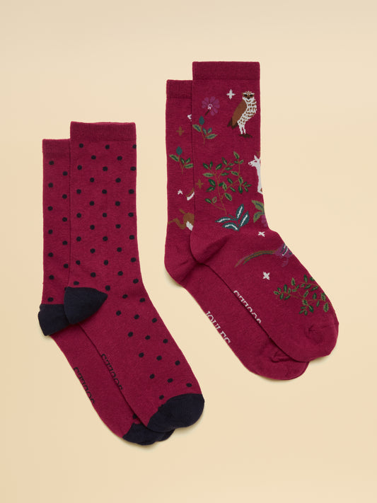 Joules Everyday Women's 2 Pack Socks