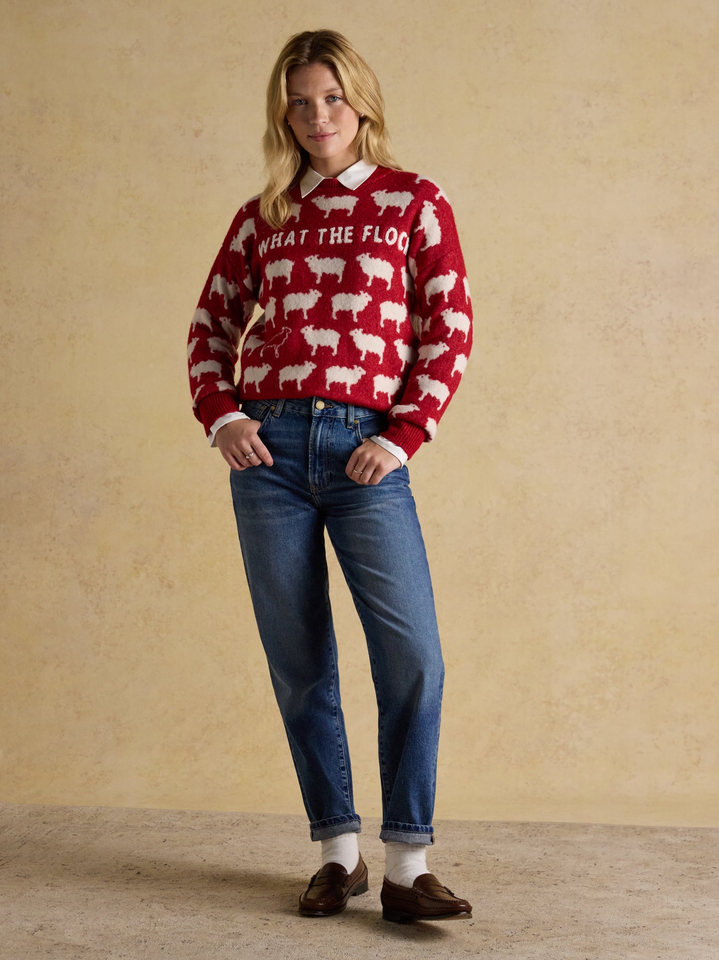 Joules 'What The Flock' Knitted Jumper