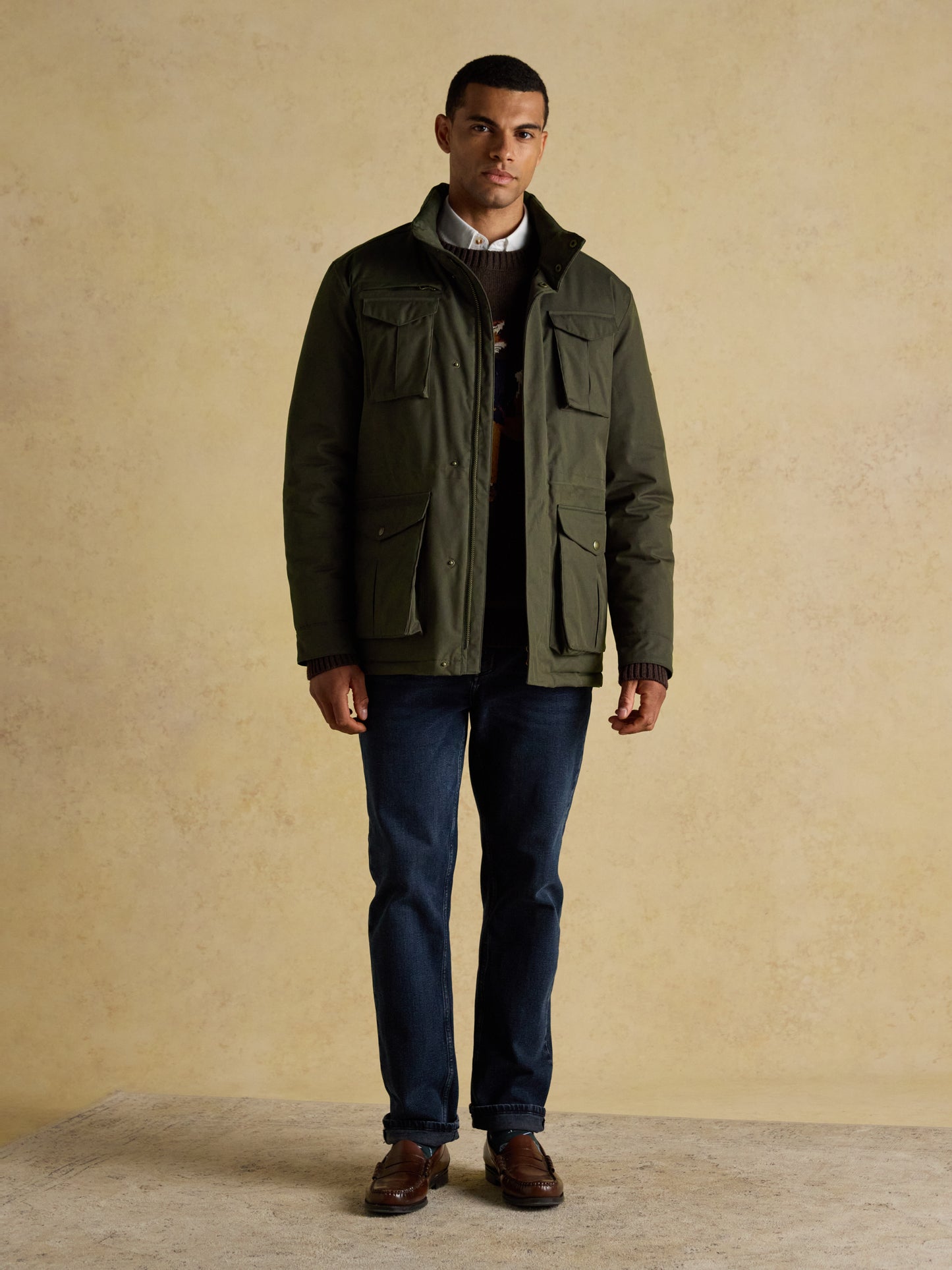 Joules Beckett Waterproof Field Coat with Packable Hood