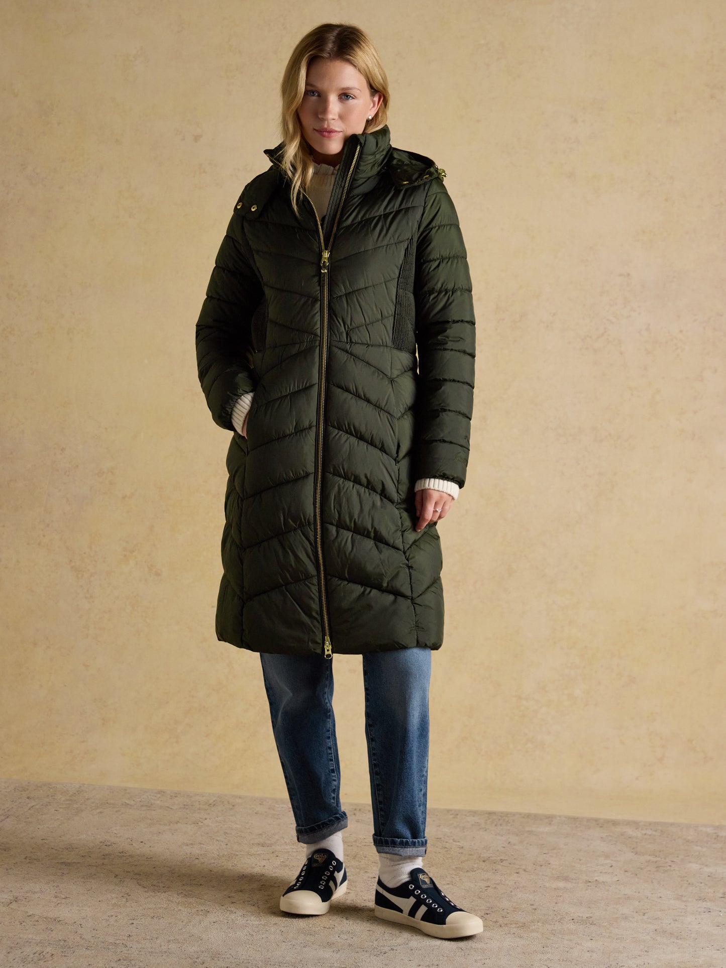 Joules Pembury Showerproof Long Padded Coat
