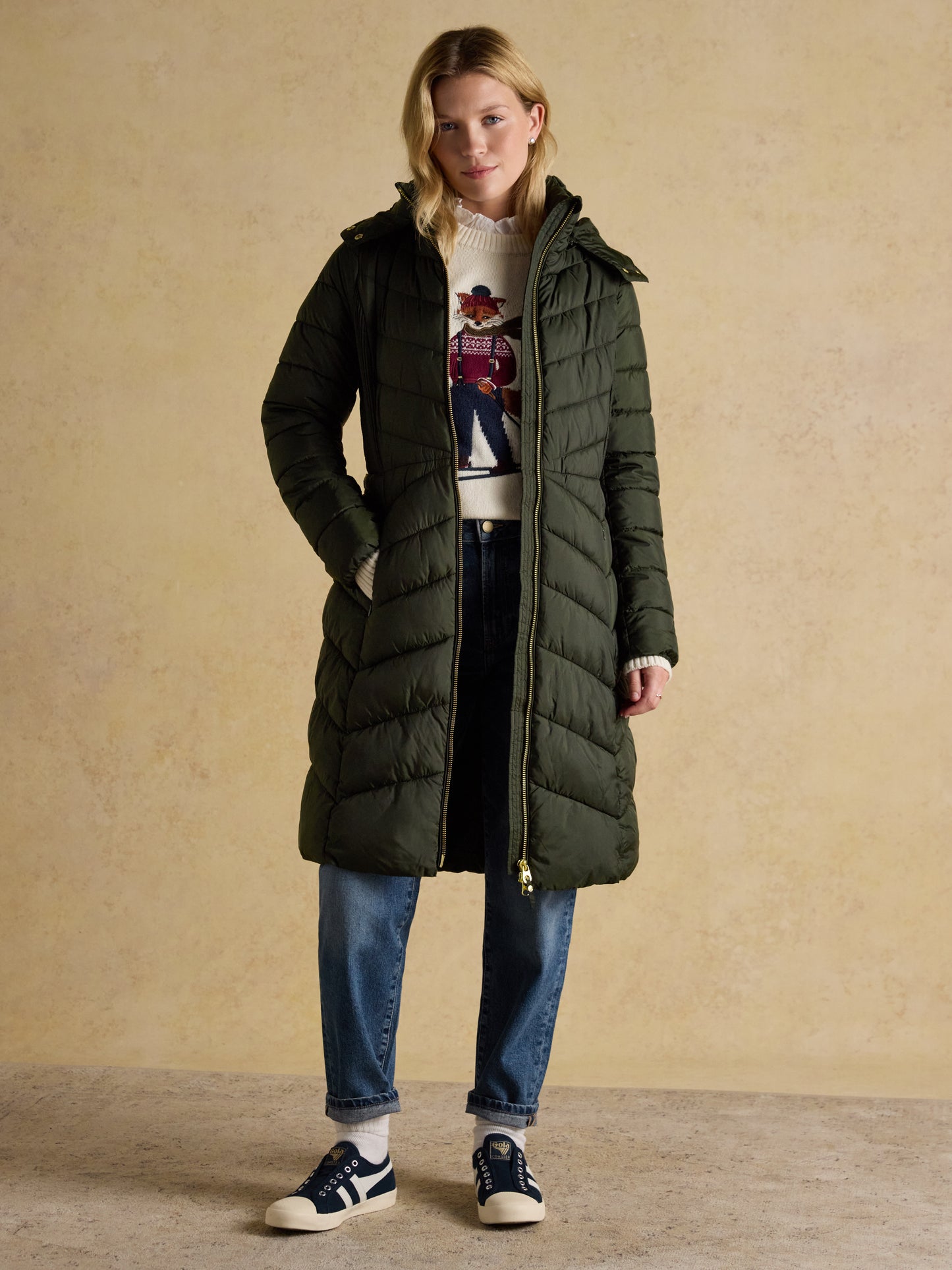 Joules Pembury Showerproof Long Padded Coat