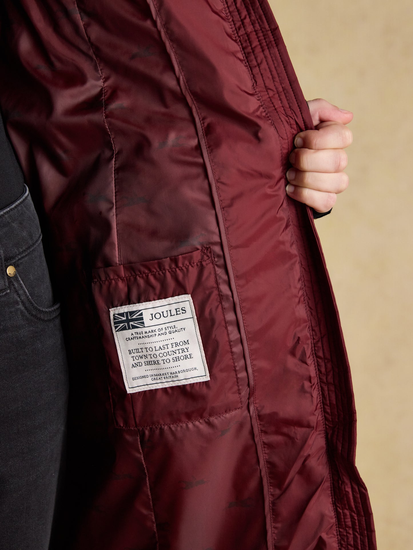 Joules Pembury Showerproof Long Padded Coat