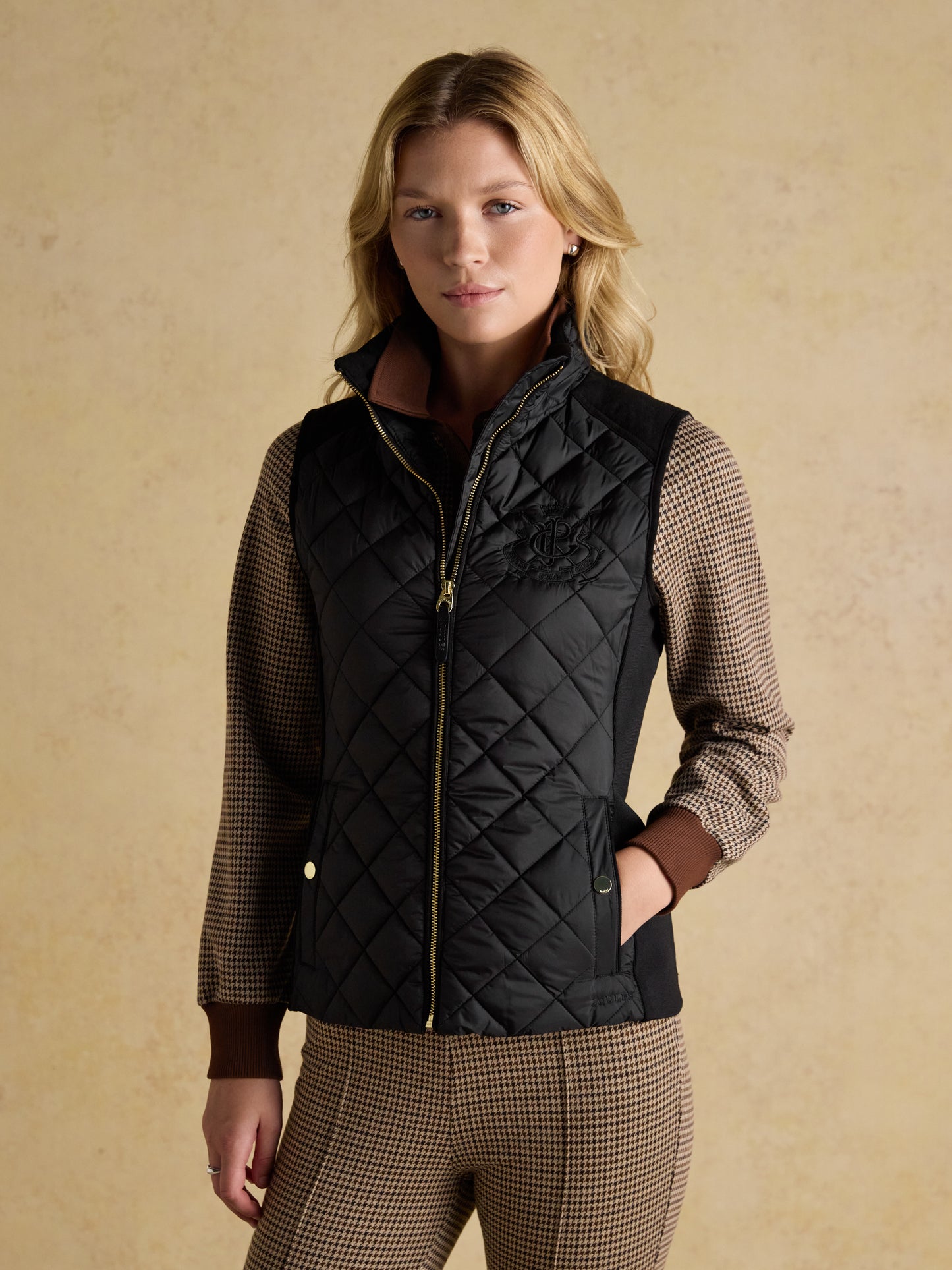 Joules Braemar Luxe Showerproof Diamond Quiled Gilet
