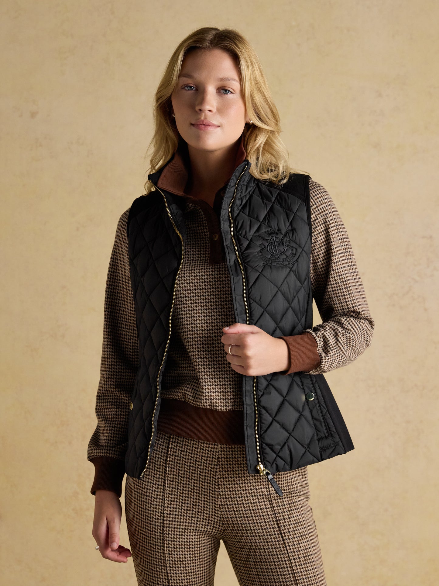 Joules Braemar Luxe Showerproof Diamond Quiled Gilet