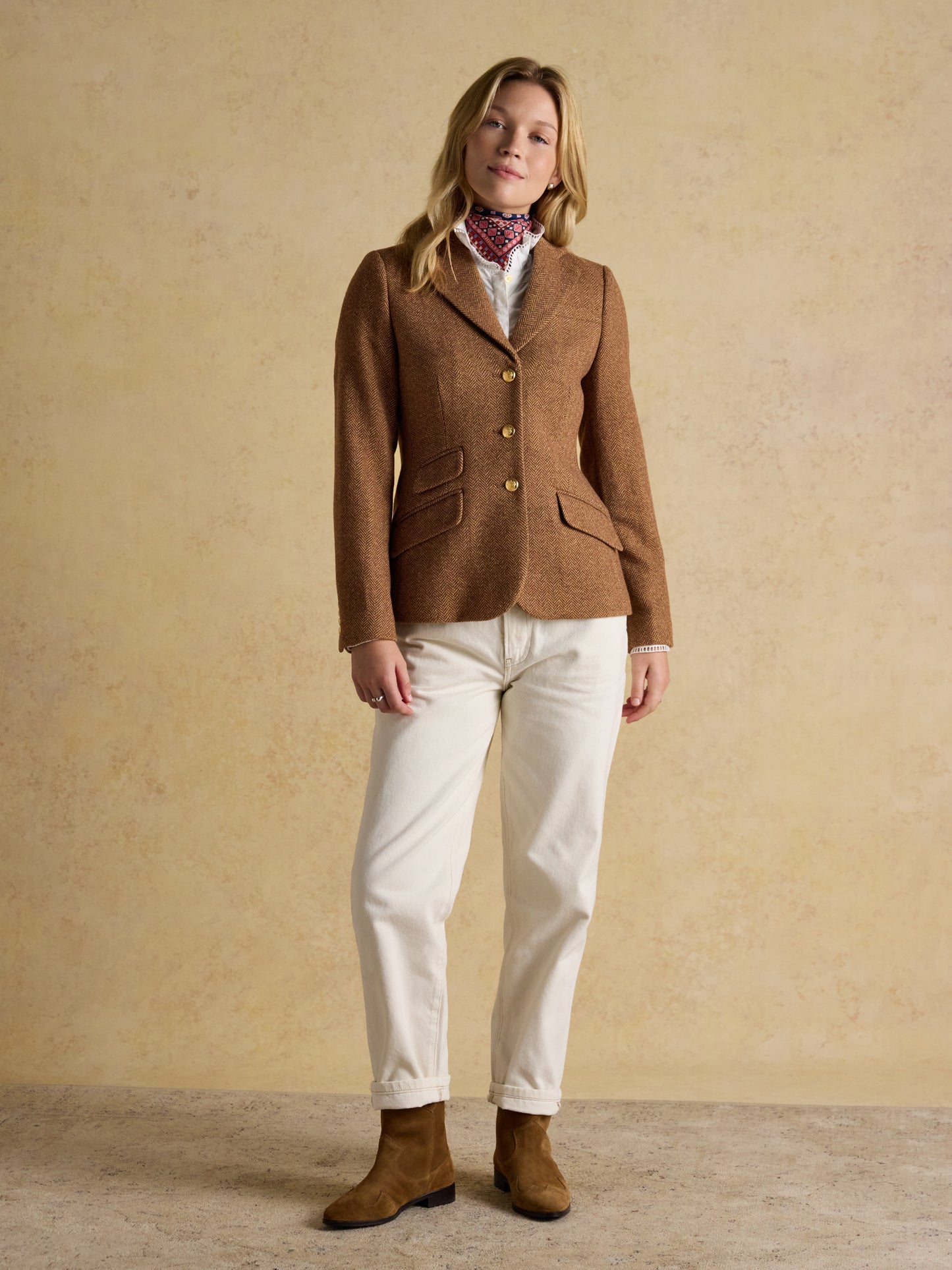 Joules Canterley Herringbone Tweed Blazer