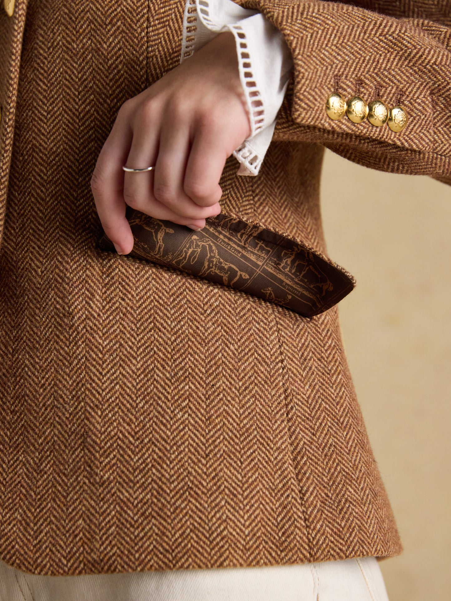 Joules Canterley Herringbone Tweed Blazer