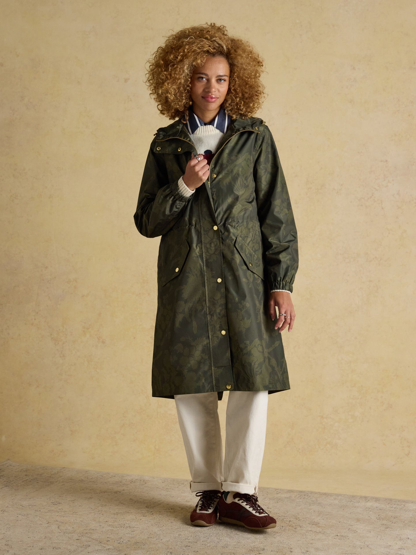 Joules Holkham Waterproof Printed Packable Raincoat