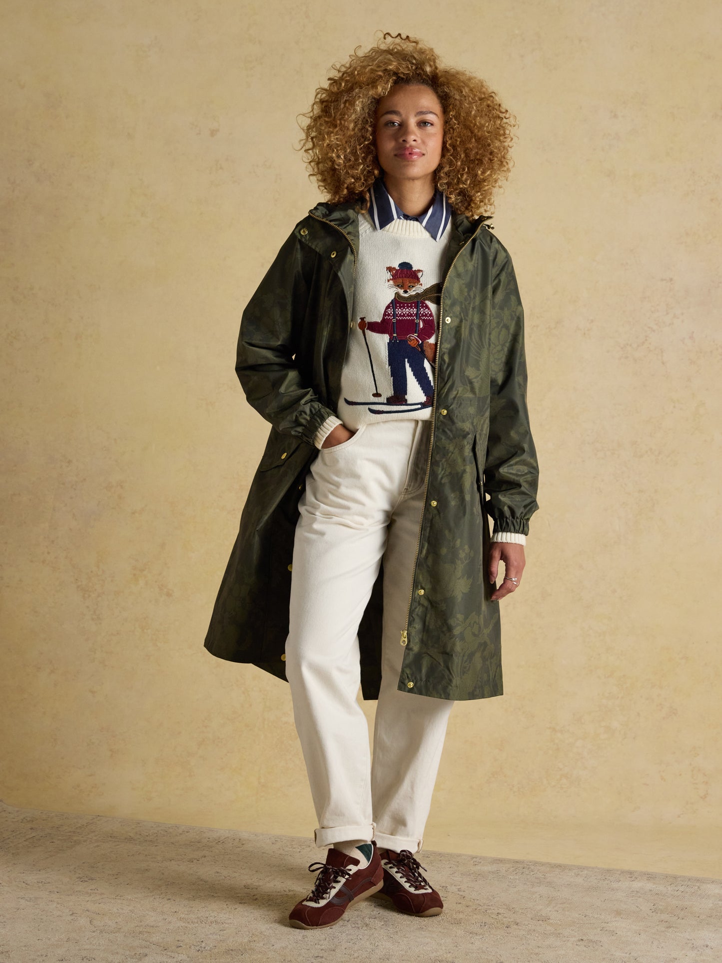 Joules Holkham Waterproof Printed Packable Raincoat