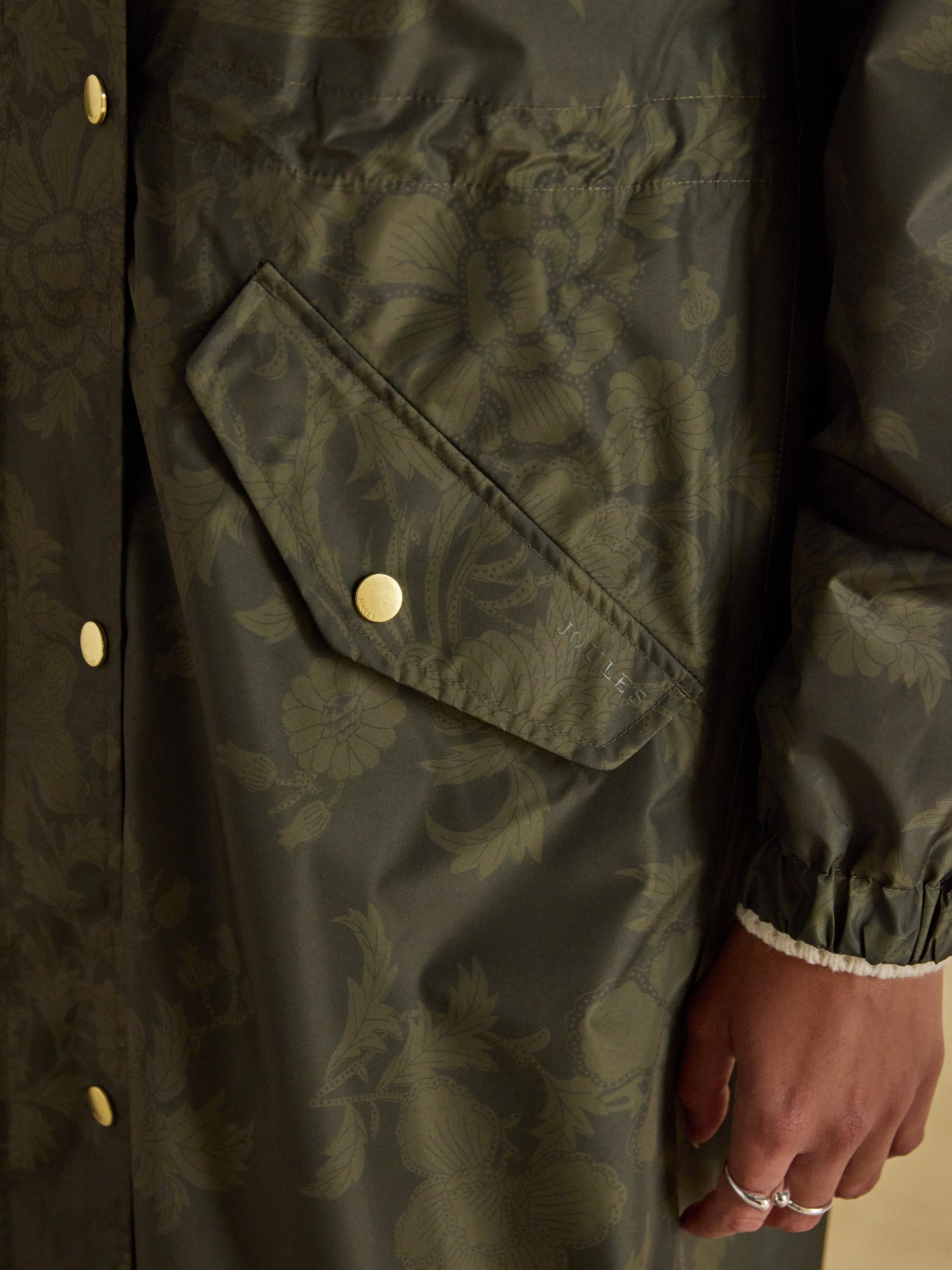 Joules Holkham Waterproof Printed Packable Raincoat