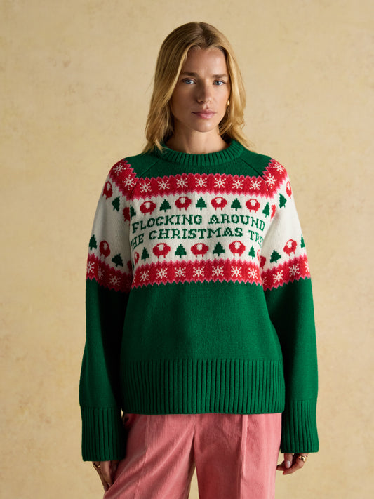 Joules Flocking Around Fairisle Christmas Jumper
