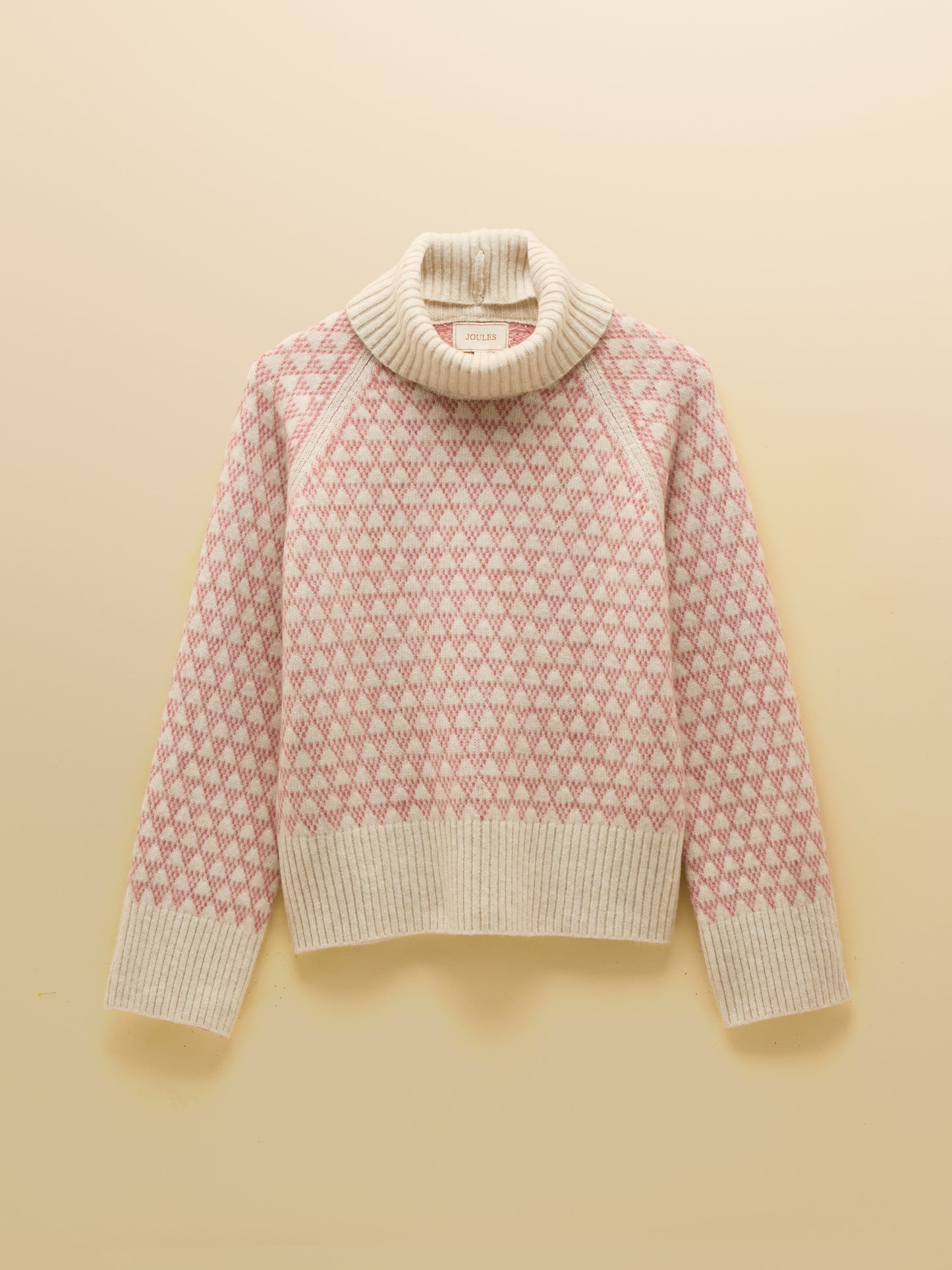 Joules Addison Patterned Jumper with Detachable Roll Neck