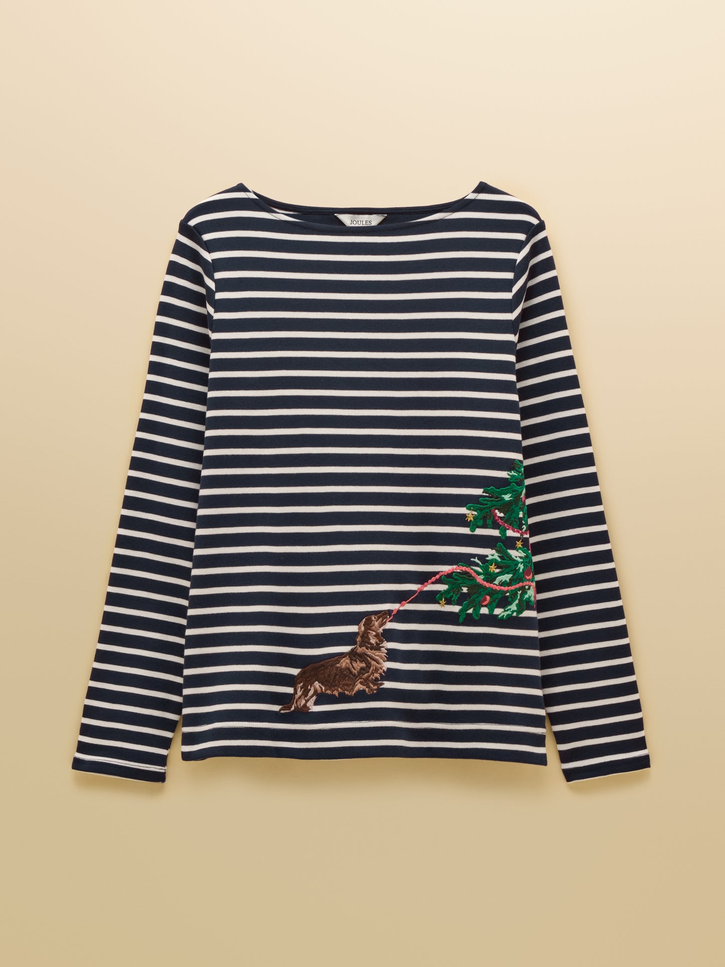 Joules Festive Harbour Boat Neck Top