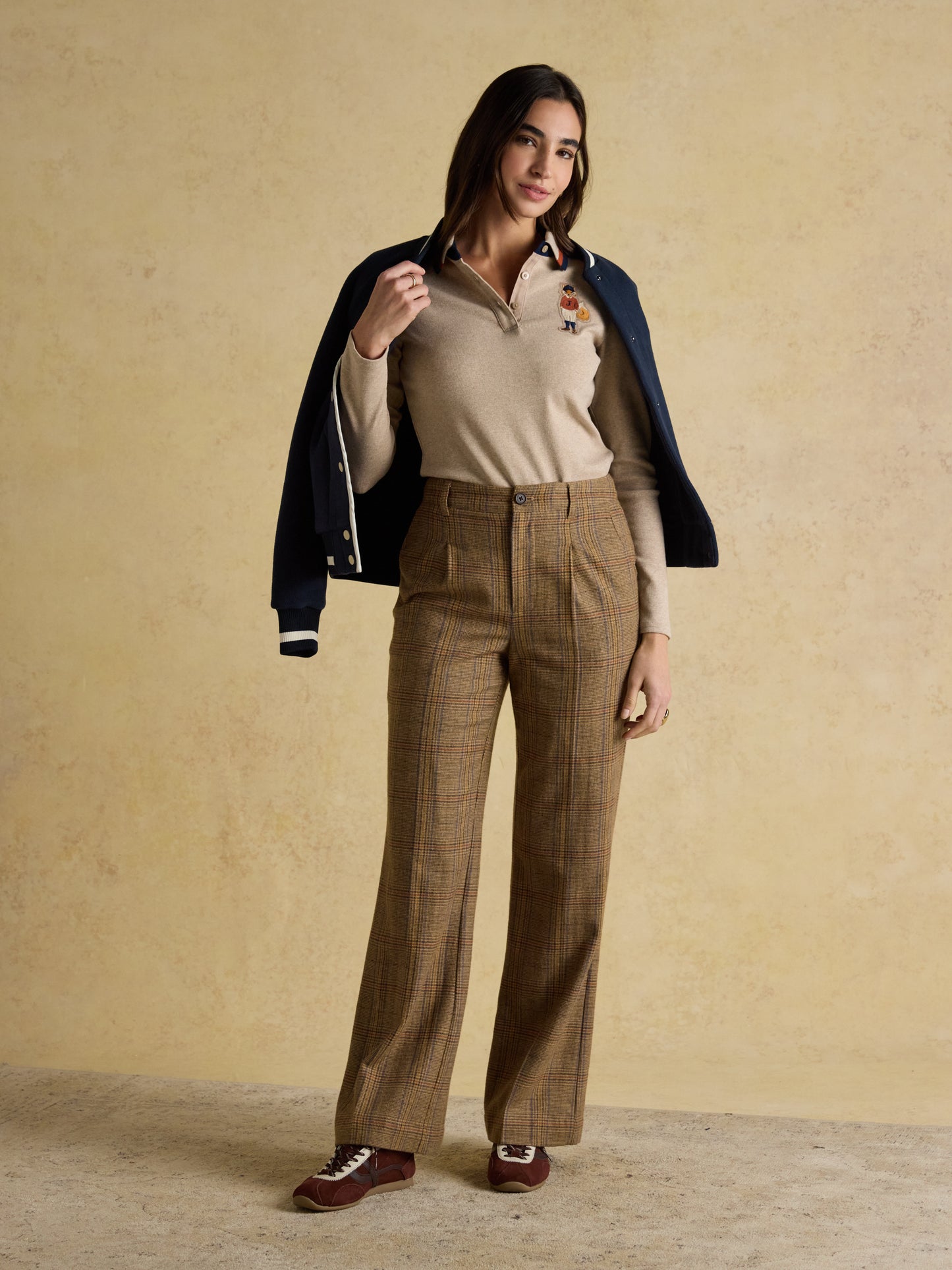 Joules Fairfield Long Sleeve Ribbed Polo Shirt