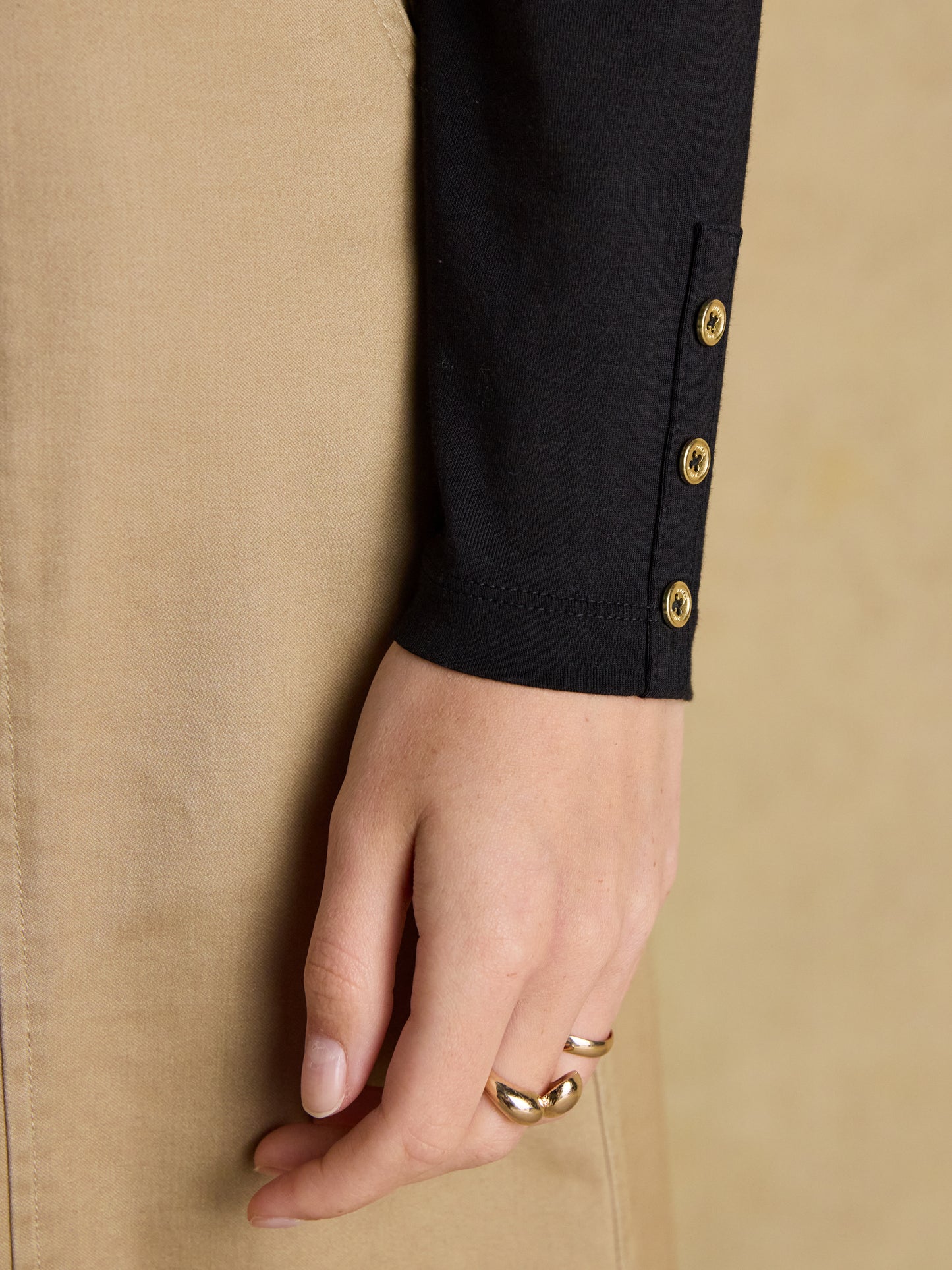 Joules Amy Long Sleeve High Neck Jersey Top