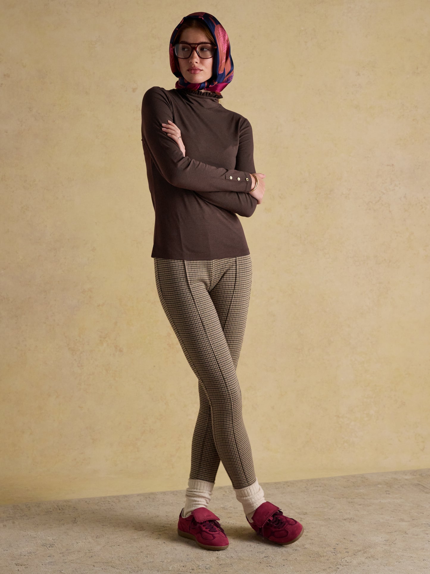 Joules Amy Long Sleeve High Neck Jersey Top