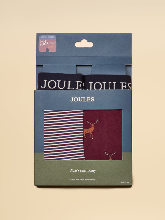 Joules Crown Joules Cotton Boxers 2 Pack