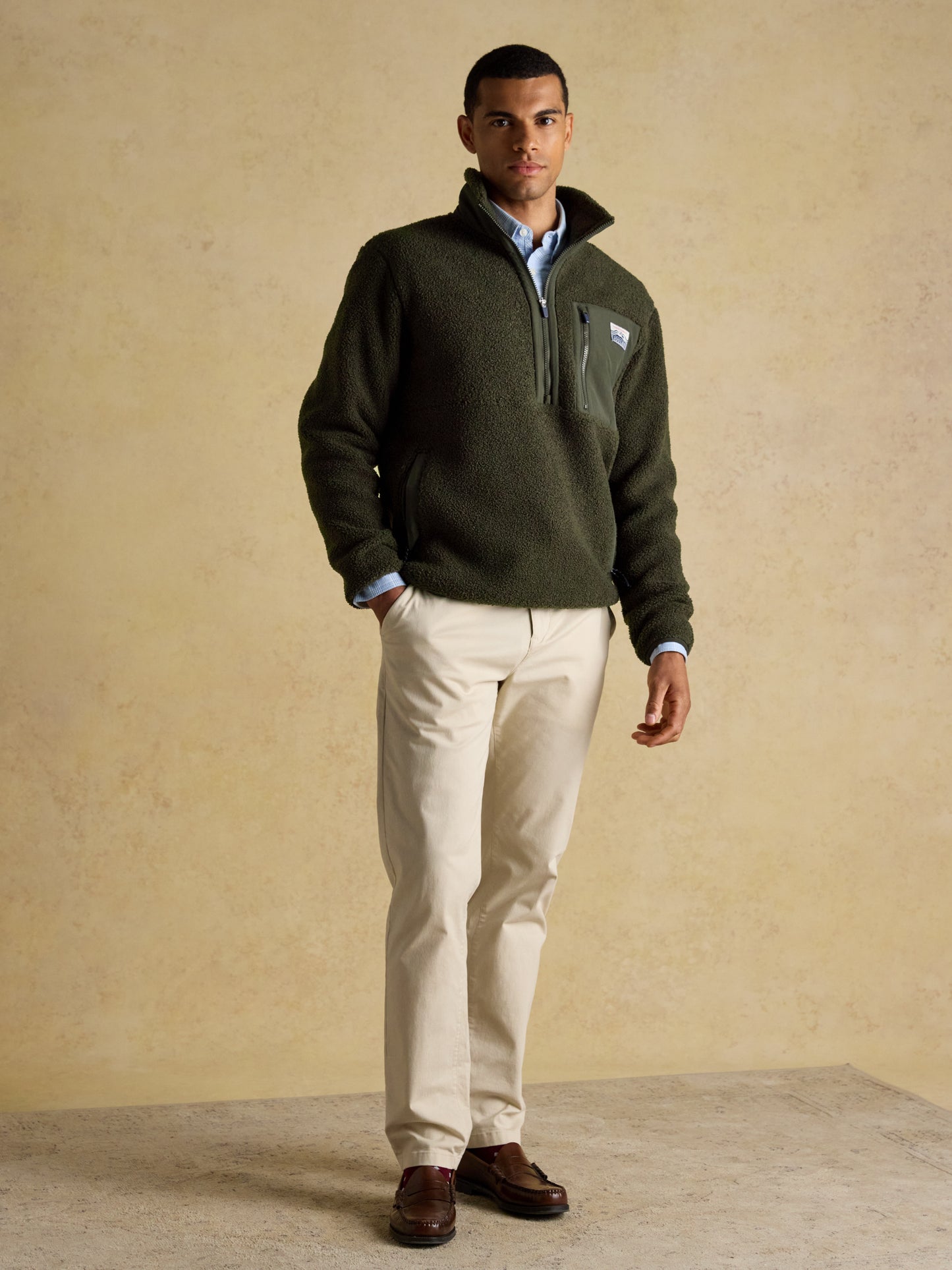 Joules Ashford Borg Quarter Zip Fleece