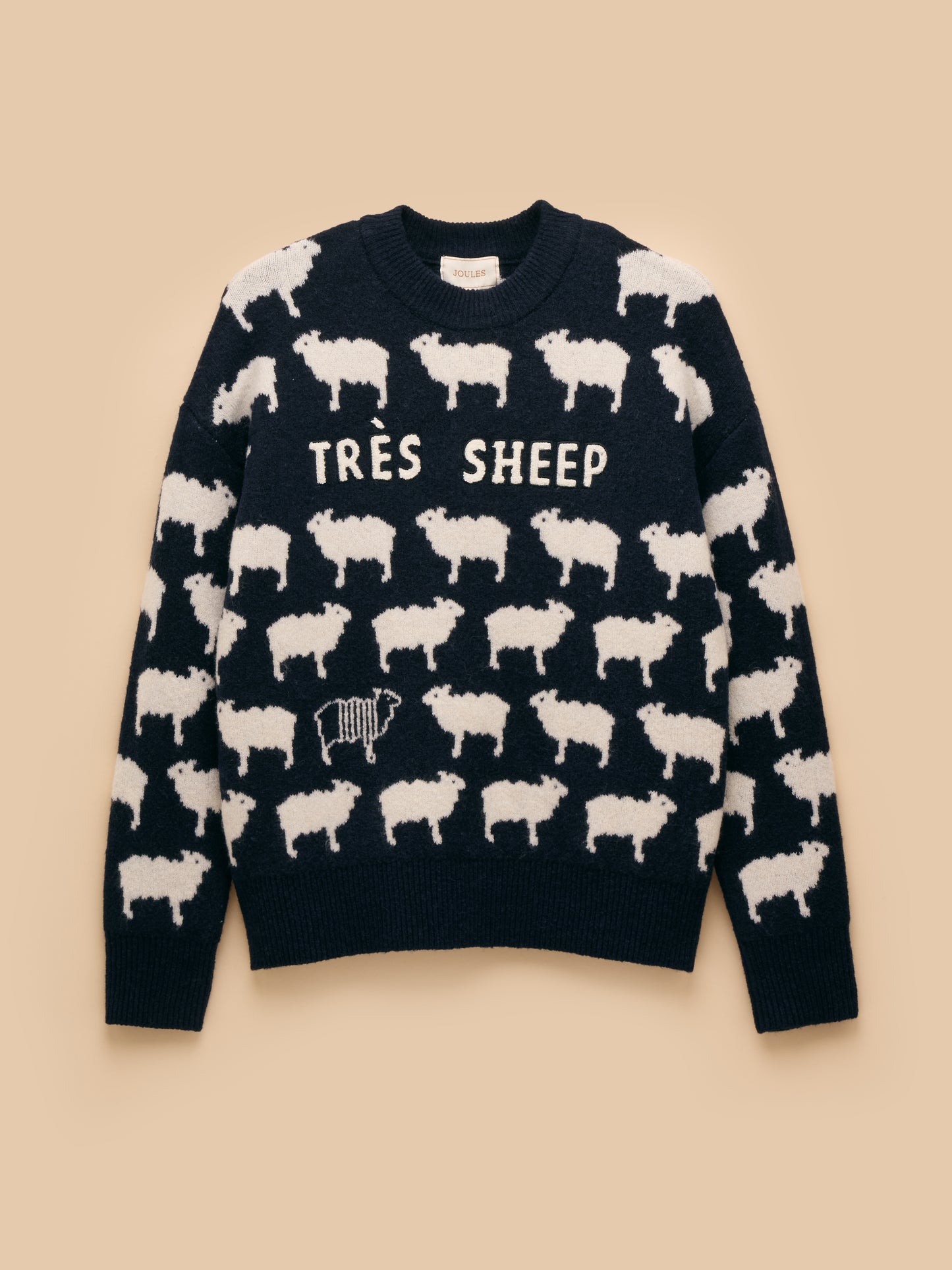 Joules Tres Sheep Intarsia Knitted Jumper