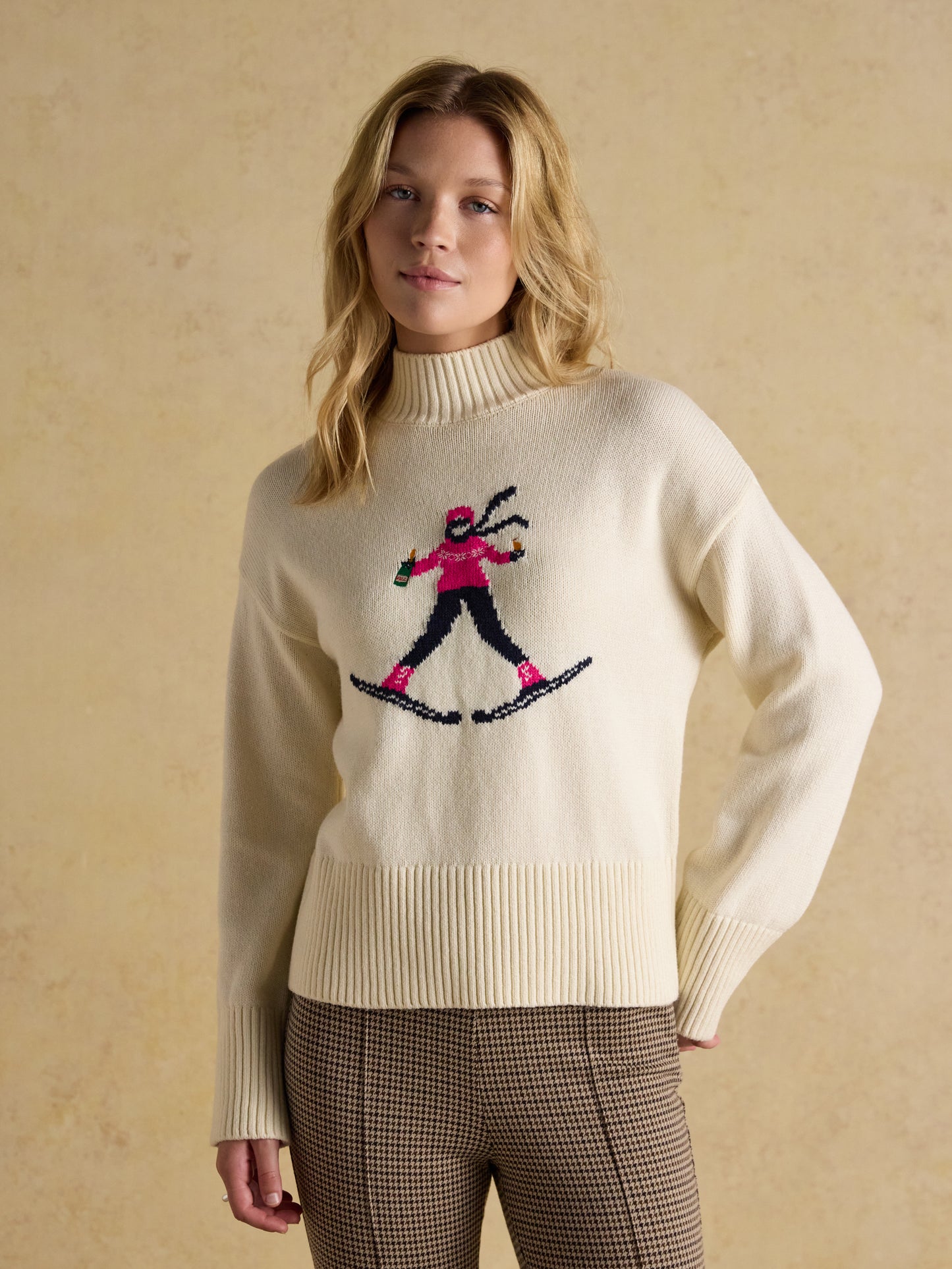 Joules Abigail Intarsia High Neck Jumper