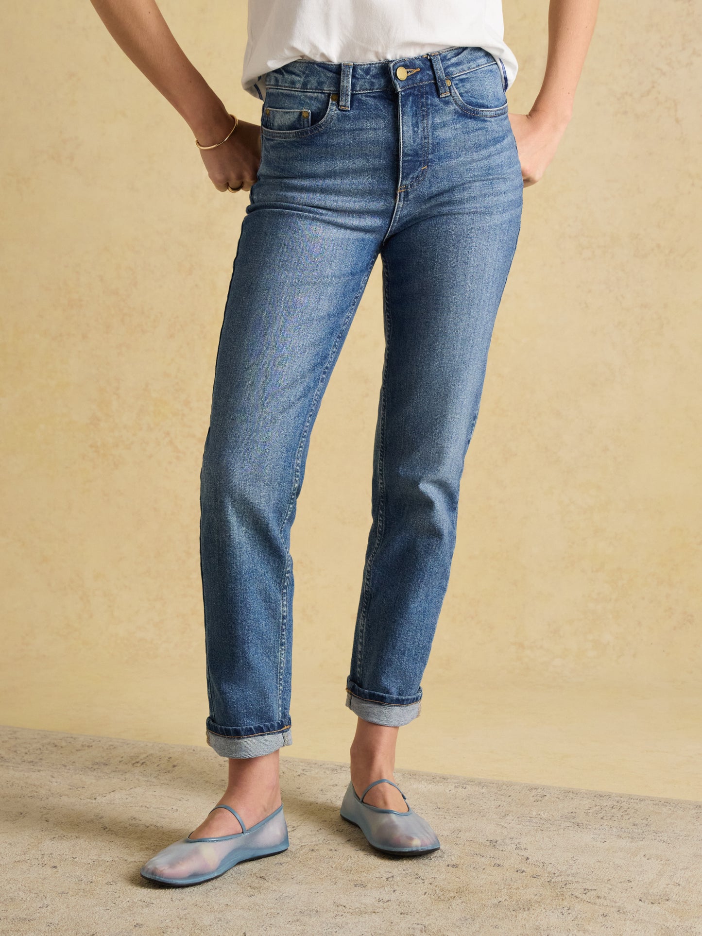 Joules Straight Fit Mid Rise Jeans