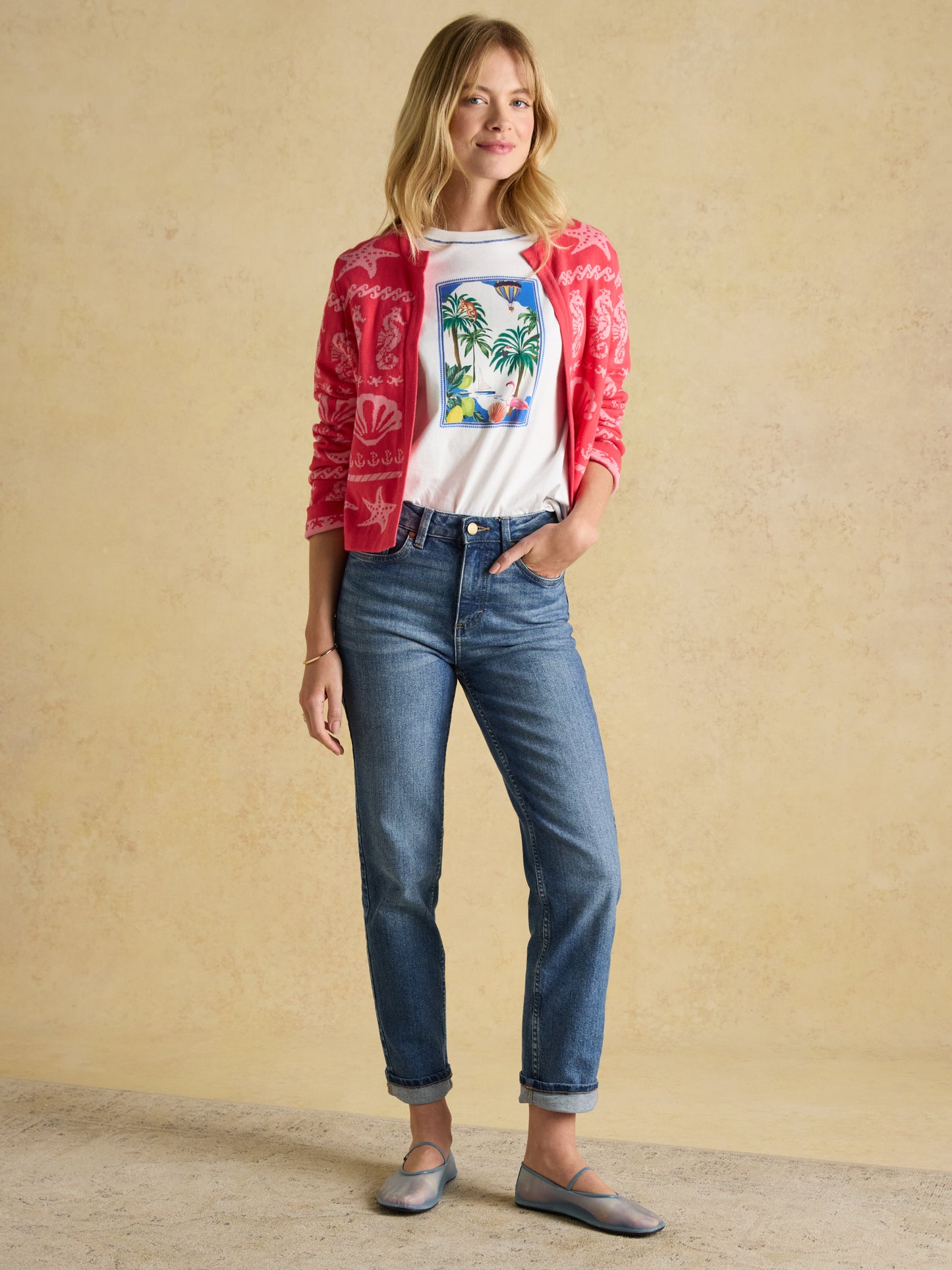 Joules Straight Fit Mid Rise Jeans