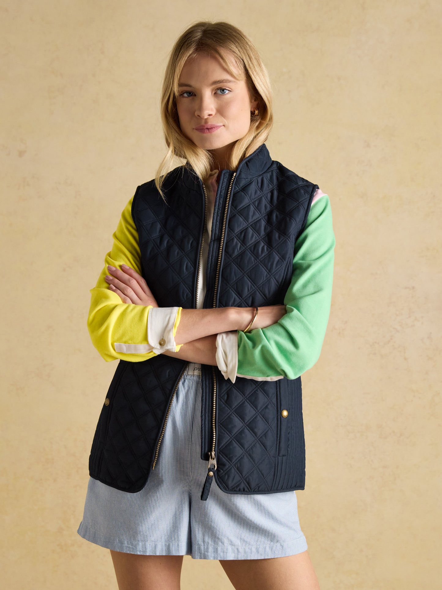 Joules Minx Showerproof Diamond Quilted Gilet